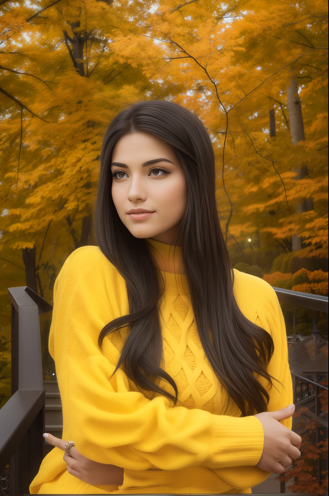 REALISTIC VISION 1.4 BEST VAE, On the face of a young Hispanic woman, 25 years, with short, tousled hair, eiffel tower, Paris 8K, sharp-focus, Good exposure,, night time, ISO 1000, 1/The 250s, natural light, Adobe Lightroom, Photo Lab, Photo by Affinity, PhotoDirector 365