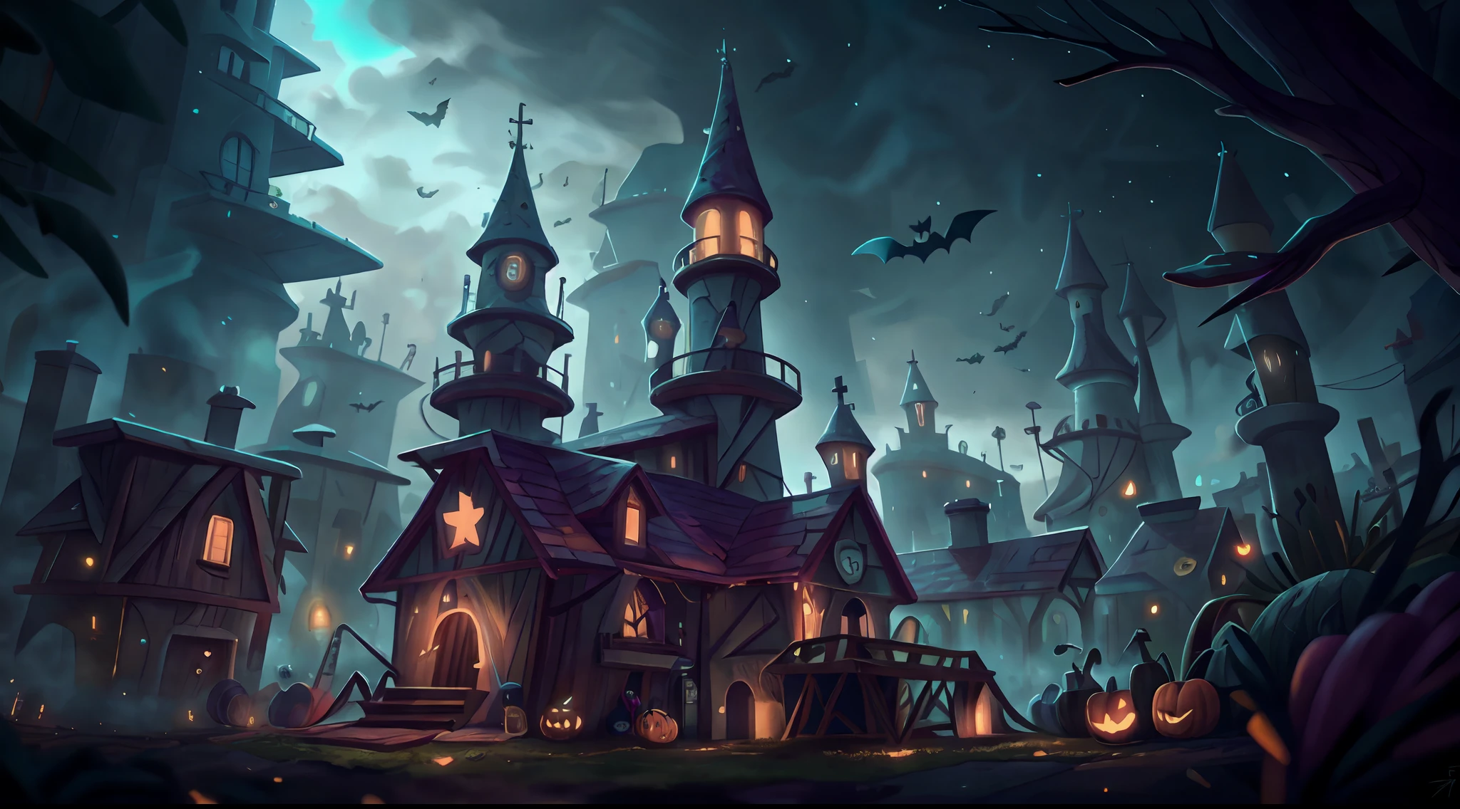 joyous,Halloween，Color，Originality，sci-fy，4K,supernova. Unreal Engine 5, Cinematic, Color grading, SpongeBob SquarePants works, Ultra-wide angle, Depth of field, Hyper-detailed, beautifully color-coded, insanely details, Intricate details, beautifully color-graded, illusory engine, editorial photography , photoshoot, Shot on 70mm lense, Depth of field, degrees of freedom, 32K, Hyper-Resolution,Signature pad,Intermediate distillation