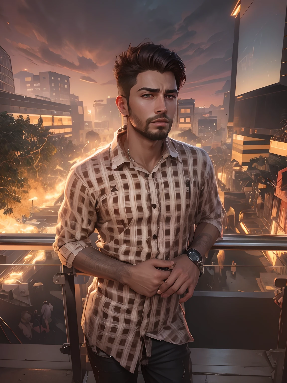 Chamge background syberpunk handsome boy,realistic face. 8k Ultra, realistic.