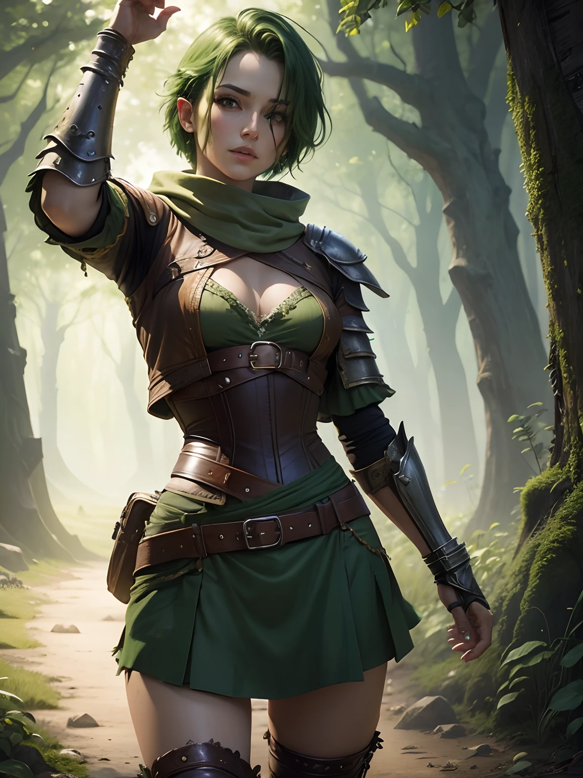 Green skirt