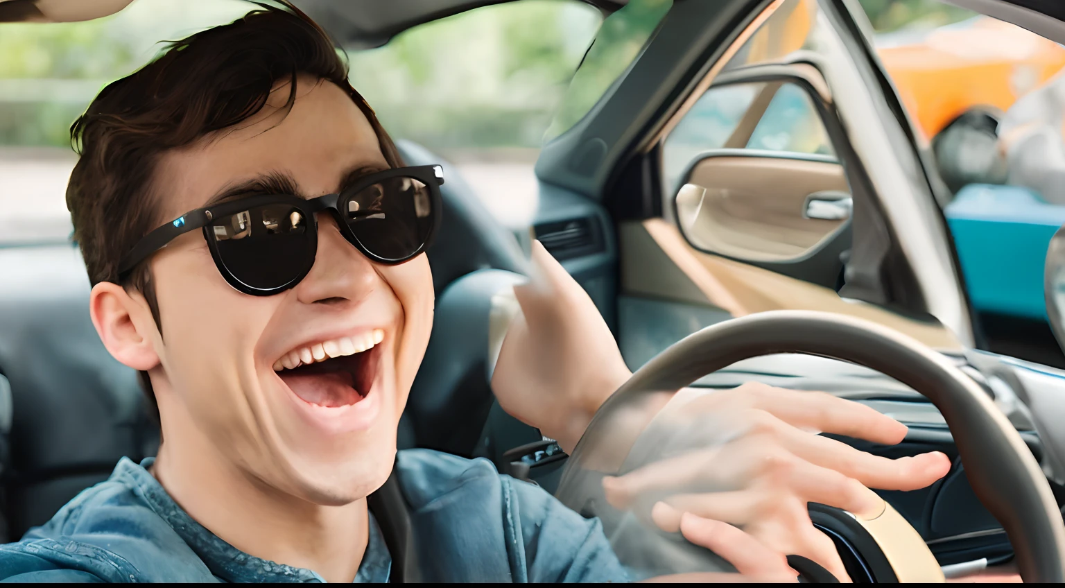 hands on the steering wheel