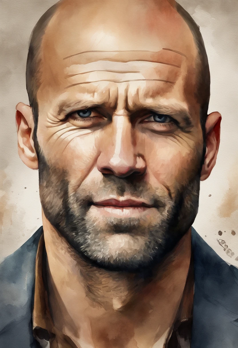 Jason Statham, Foto retrato, Directed by: Drew Tucker, Directed by: Adam Marczyński, Directed by: Alexandre Kucharsky, Directed by: Gavin Nolan, Surrealismo 8K, Directed by: Jason Felix, Yuri Shwedoff e Tom Bagshaw, arte ilustrativa, Estilo Erik Johansson