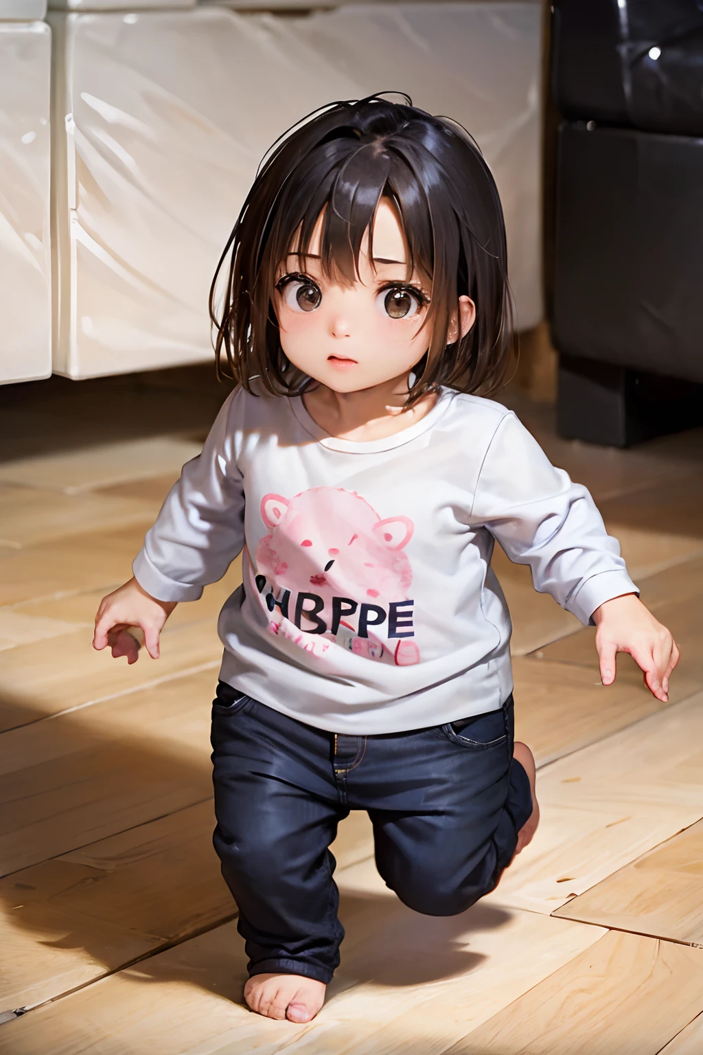 a dream of a ddler running around my apartment, my ch