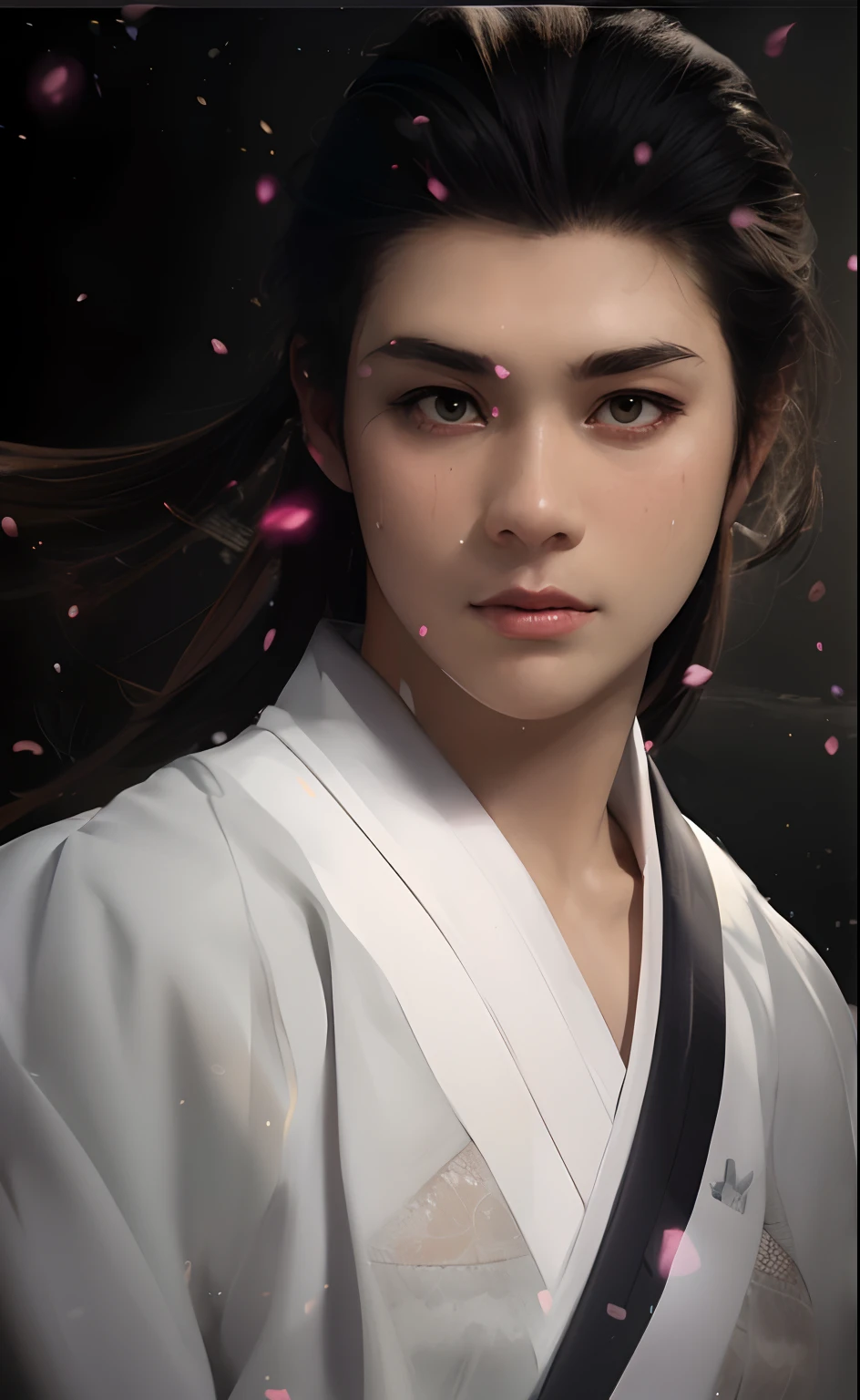 1girl, solo, white polo shirt, white sneakers, tennis wear, white miniskirt, masterpiece, best quality, realistic, hyper-detailed, (shiny skin, sweaty:1.4), absurd, looking at viewer, short black hair, brown eyes, slender, dynamic lighting, high resolution, sharp focus, depth of field, detailed eyes, sharp pupils, realistic pupils, (small breasts:1.6), (thick thighs:1.0), outdoor, sky