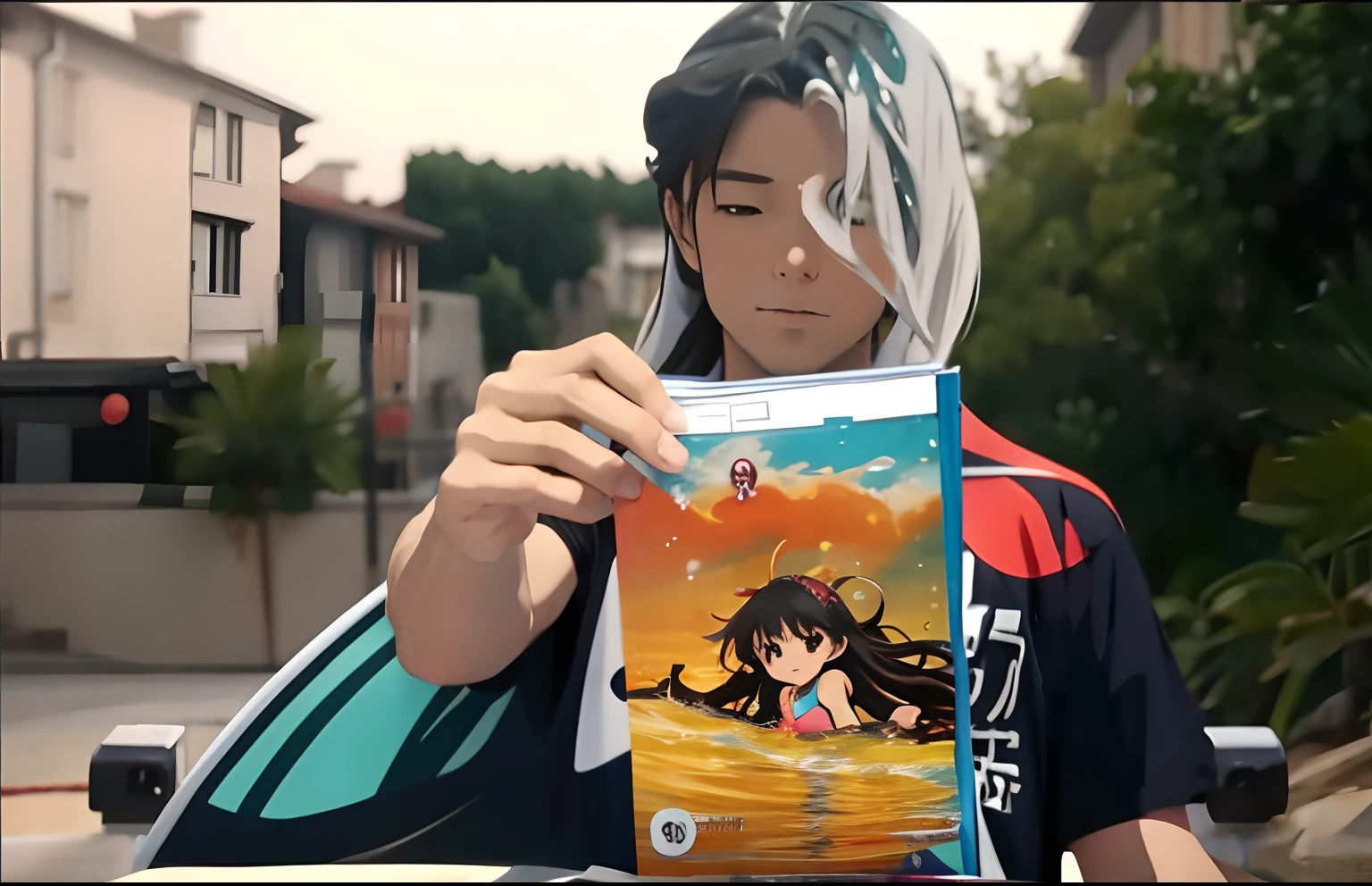 anime, colorful, best quality, , sexual, long hair, swimming suite