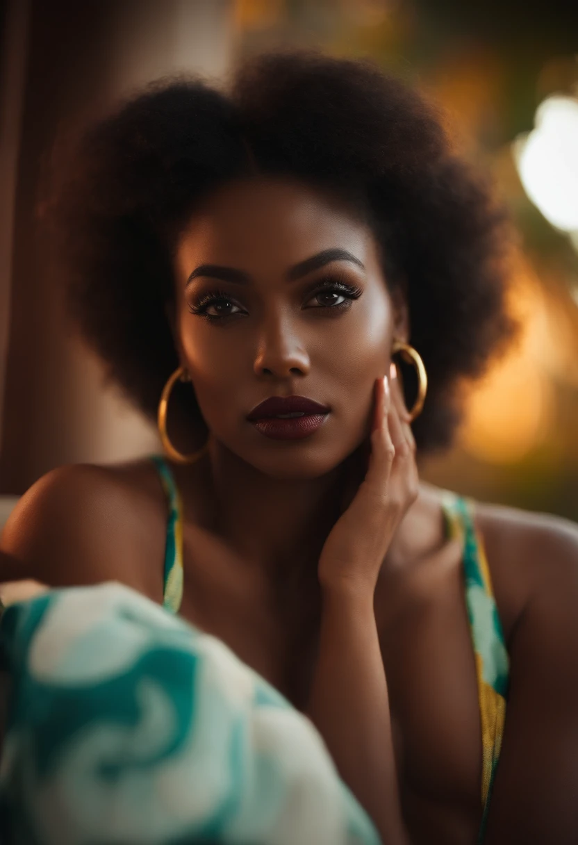Chica,pelo negro,muy sexy, mirando a la camara