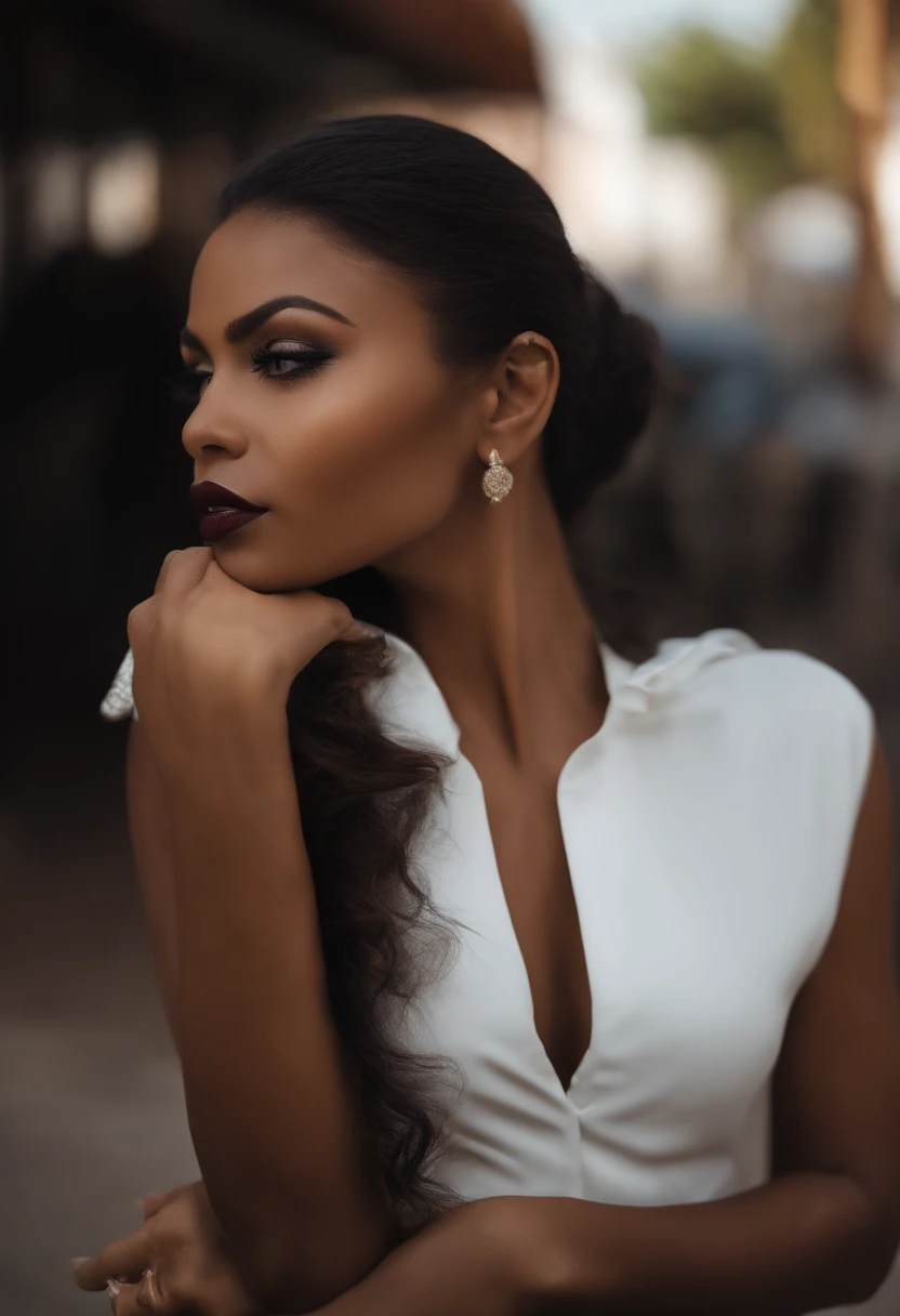 Chica,pelo negro,muy sexy, mirando a la camara,piel blanca, con hermosos senos, trasero firme
