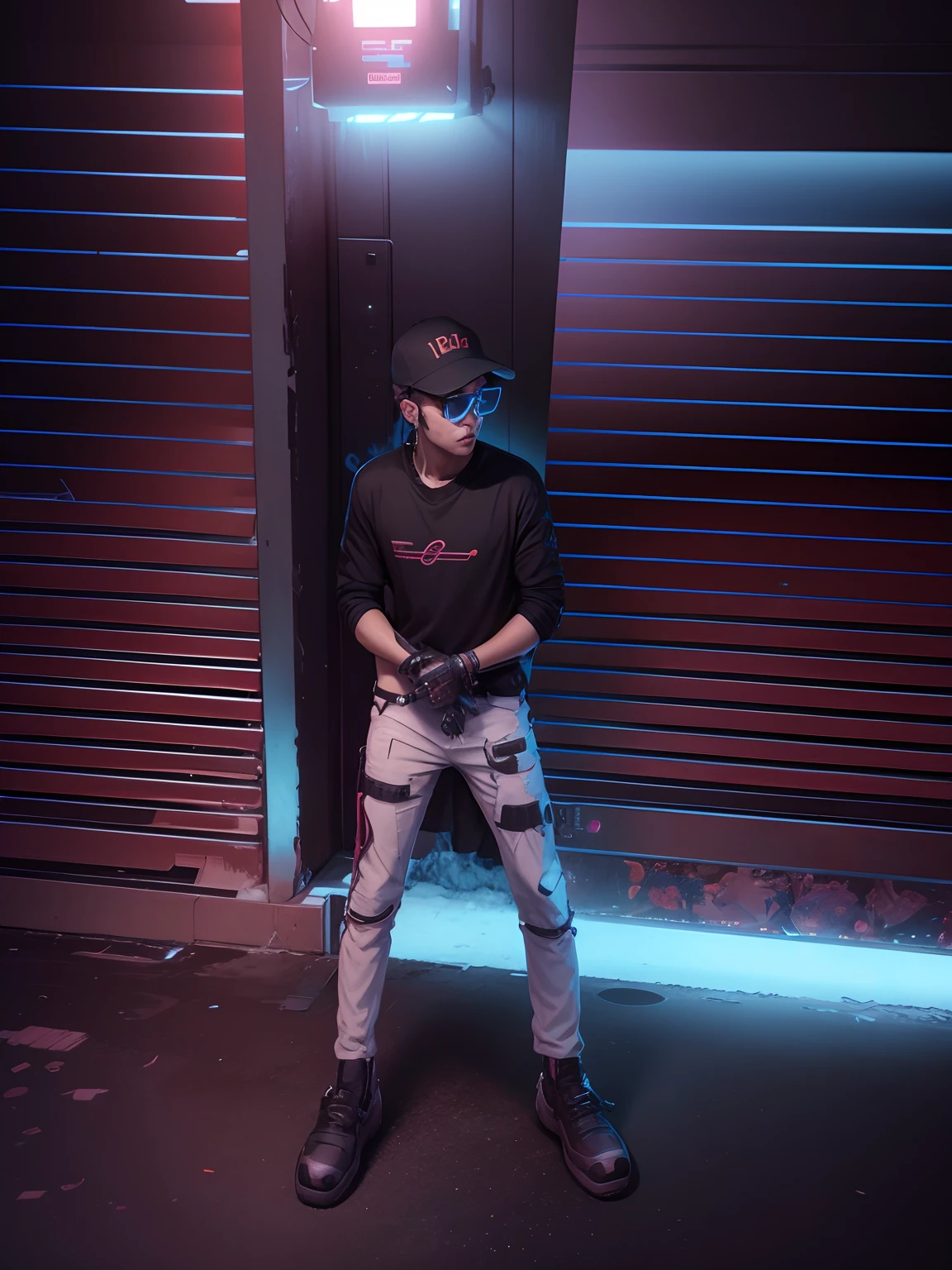 Change background cyberpunk handsome boy, realistic face, 8k, ultra realistic,