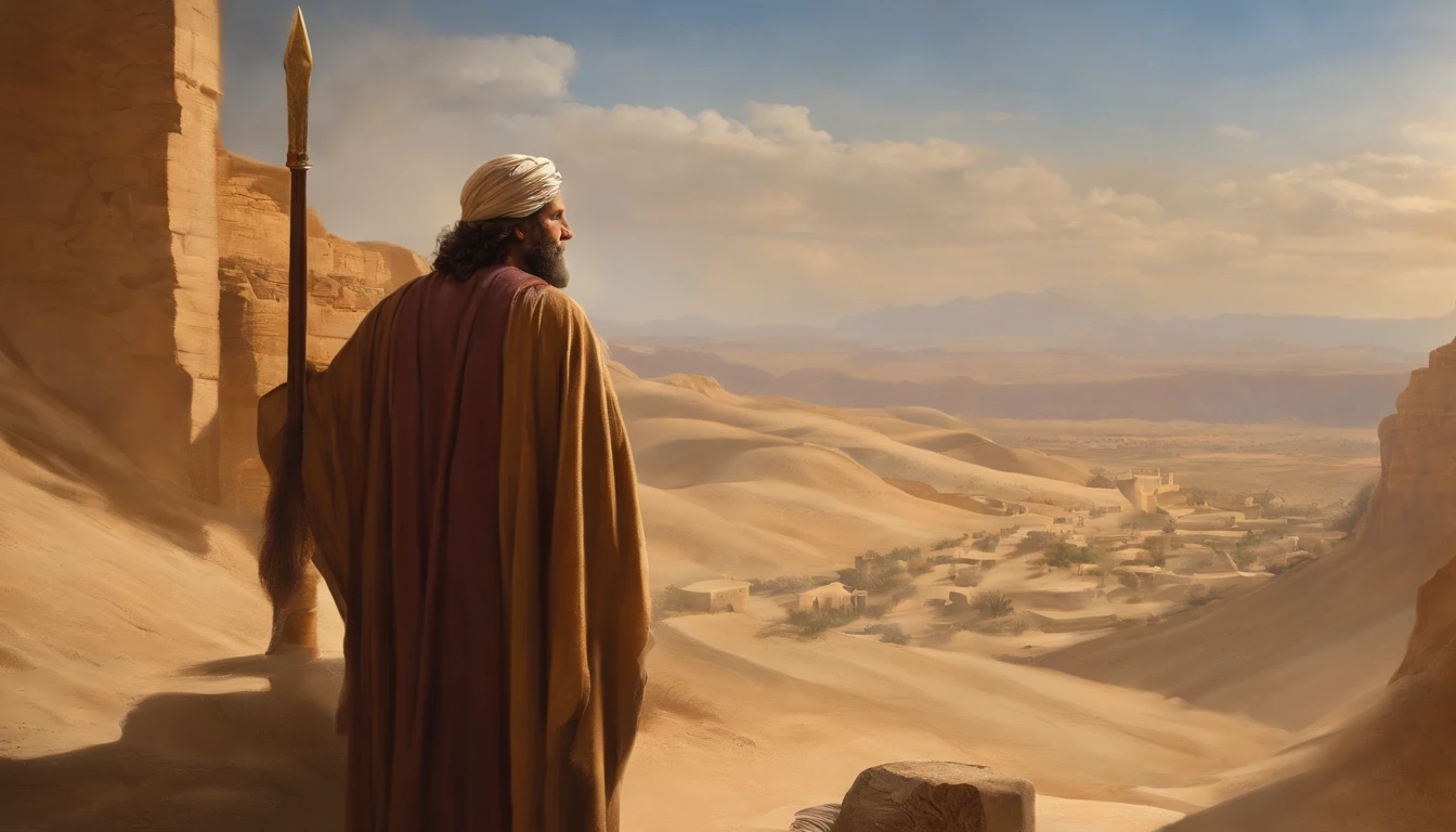 Jeremiah calls the Israelites to repentance, The Cry of the Prophet,Gatherings with large numbers of people, papyrus,Weathered parchment,Old gowns,,History reference,High-quality artwork and details,Realistic portrait style,Subtle color palette,vibrant background,natural textures,Deep Shadows,Subtle highlights,Historical accuracy,meticulous attention to detail,Emotional depth and intensity,Authentic Representation,Thought-provoking,Spiritual atmosphere,A Sense of Ancient Wisdom,Profound impact