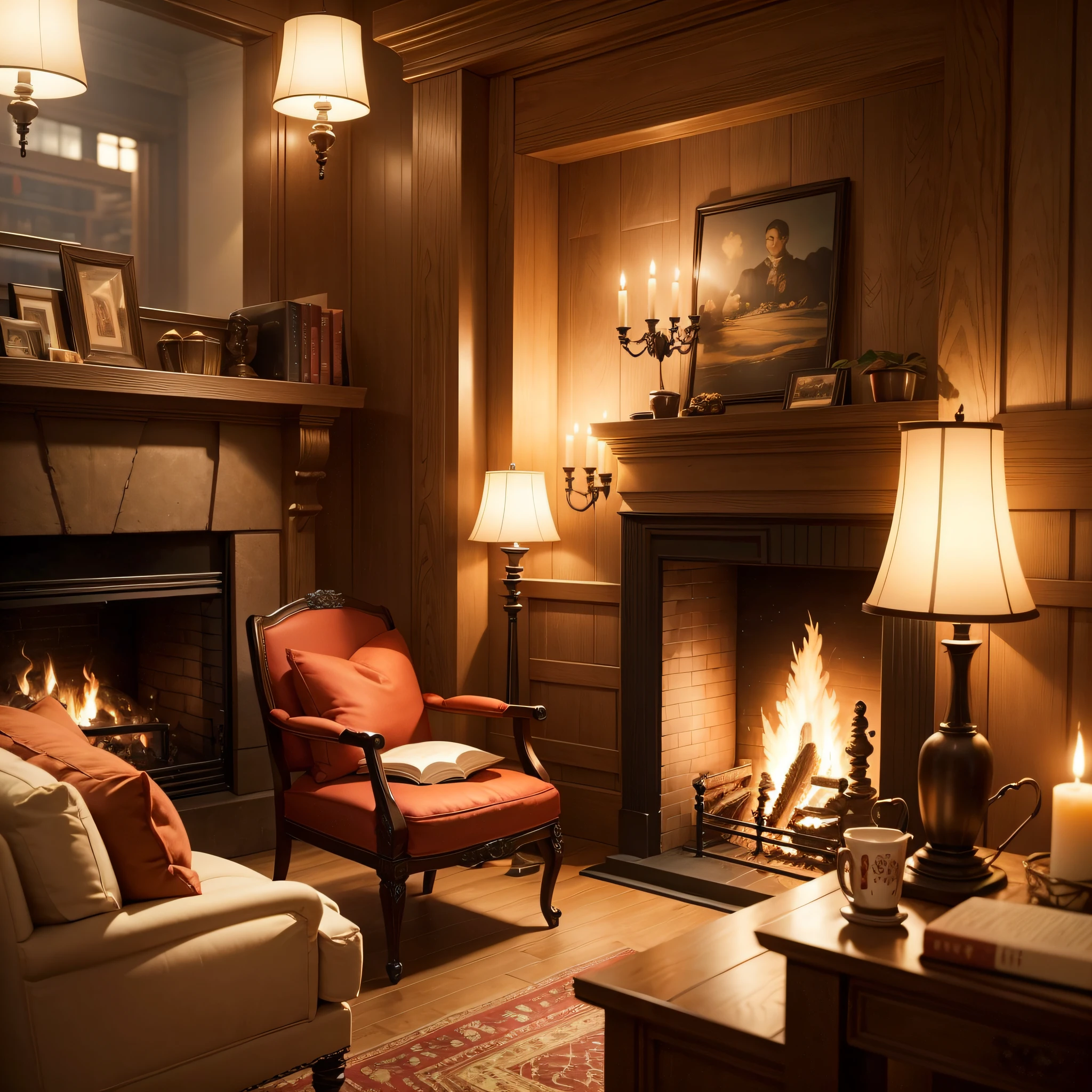 Fireside Reading Retreats: Libraries or bookstores with fireplaces, offering a cozy ambiance during colder seasons.