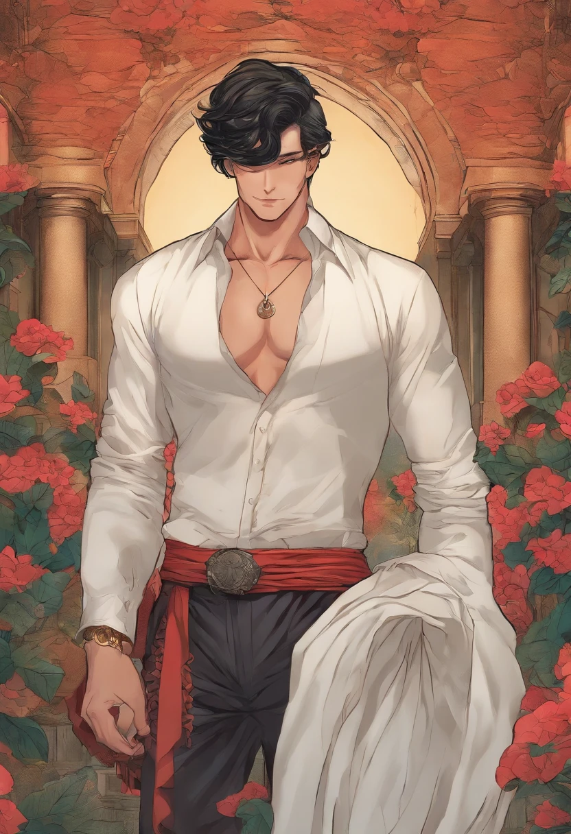 Man with big penis, manga art
