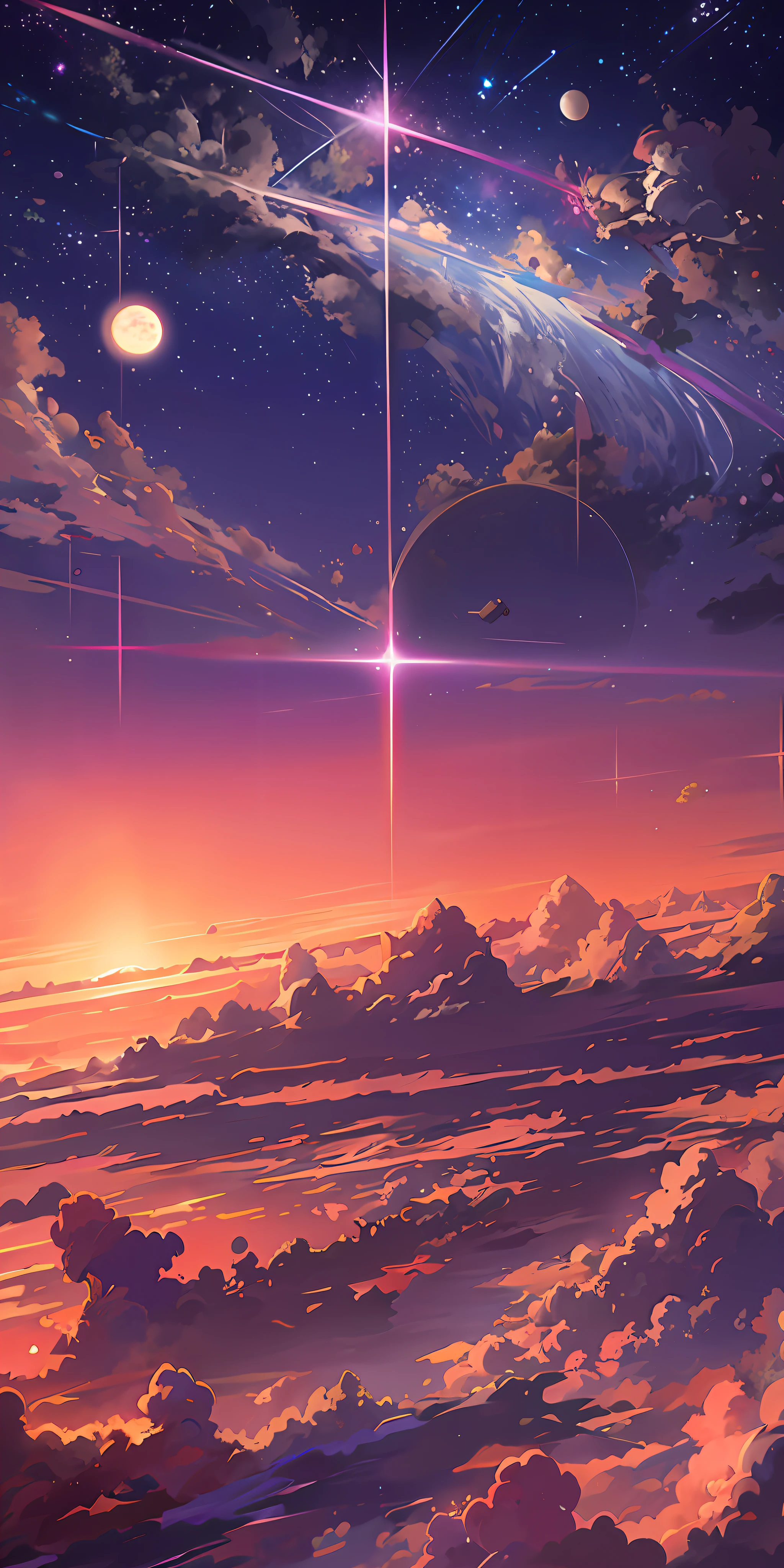 anime anime wallpapers with a view of the sky and stars, cosmic skies. by makoto shinkai, anime art wallpaper 4 k, anime art wallpaper 4k, anime art wallpaper 8 k, anime sky, amazing wallpaper, anime wallpaper 4 k, anime wallpaper 4k, 4k anime wallpaper, makoto shinkai cyril rolando, anime background art