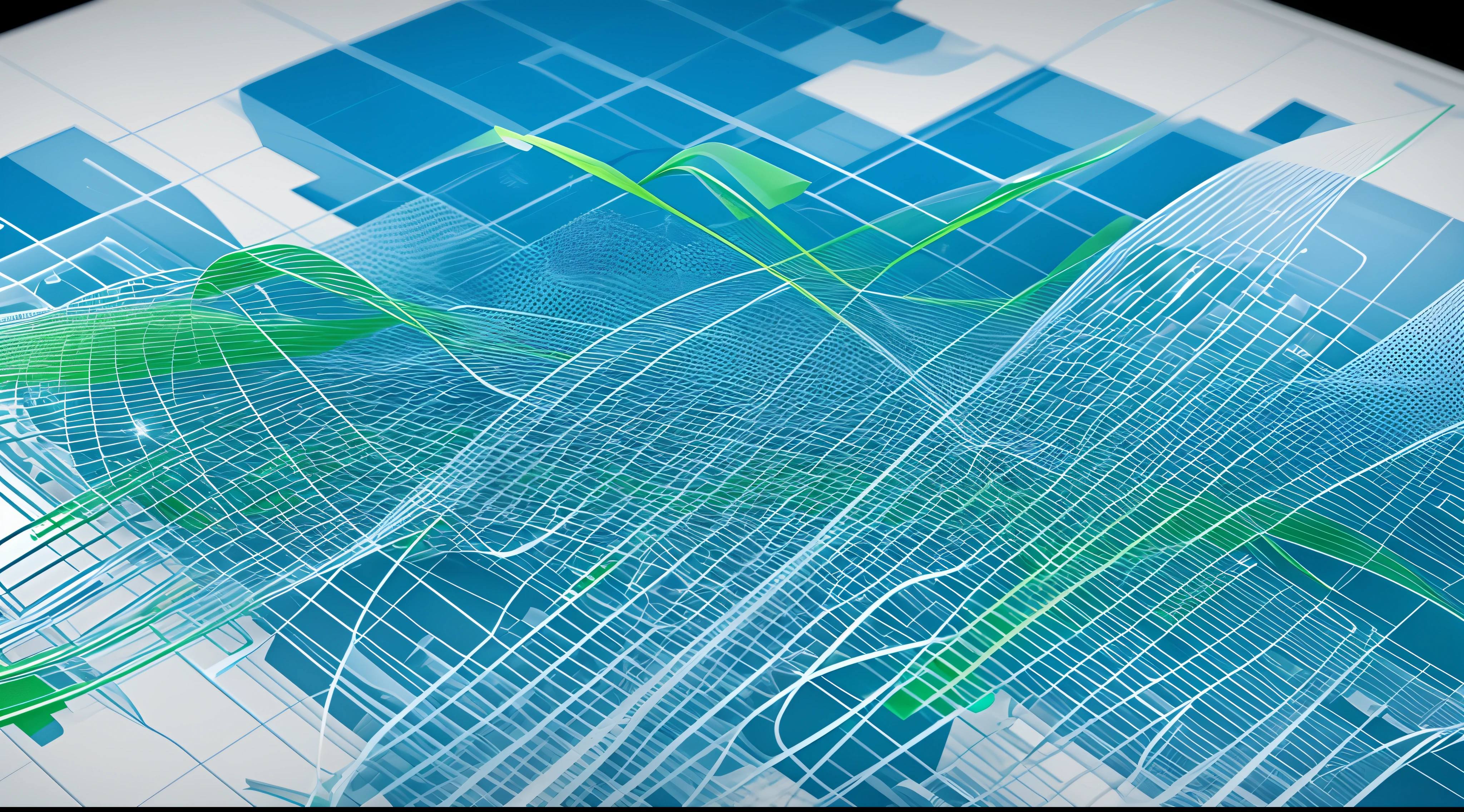 Engaging 3D visualization featuring stunning graphs、glinting