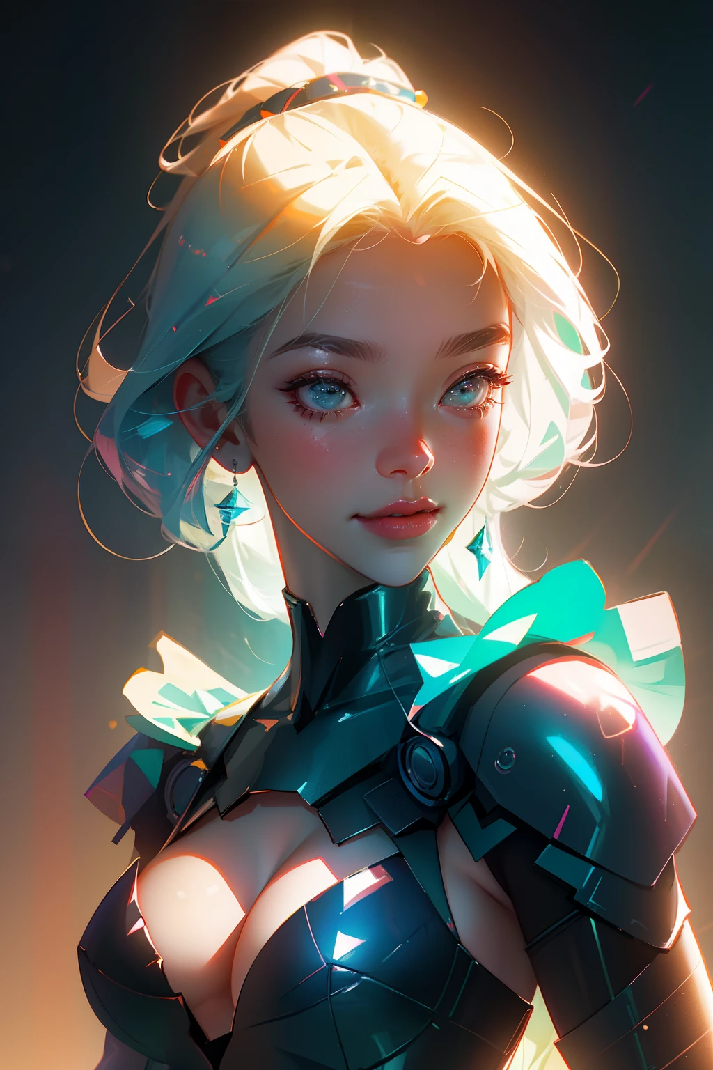 Highest quality,The perfect masterpiece,Perfect artwork,8K, (Upper Body Portrait:1.5),(front portrait:1.3),Delicate face,close-up lens, big breasts, perky breasts, hard nipples, ????? nipples, visible areolas, visible nipples, nsfw, shy smile, cute smile, Beauty and dragon,water light reflection,pearl illusion,candy color,Cyberpunk,fashion trend,3s material,high-definition,detail representation,3D,c4d,3D,octane rendering,ray tracing,complex details,animated lighting,C4d,OCrenderer,8k,best quality,
