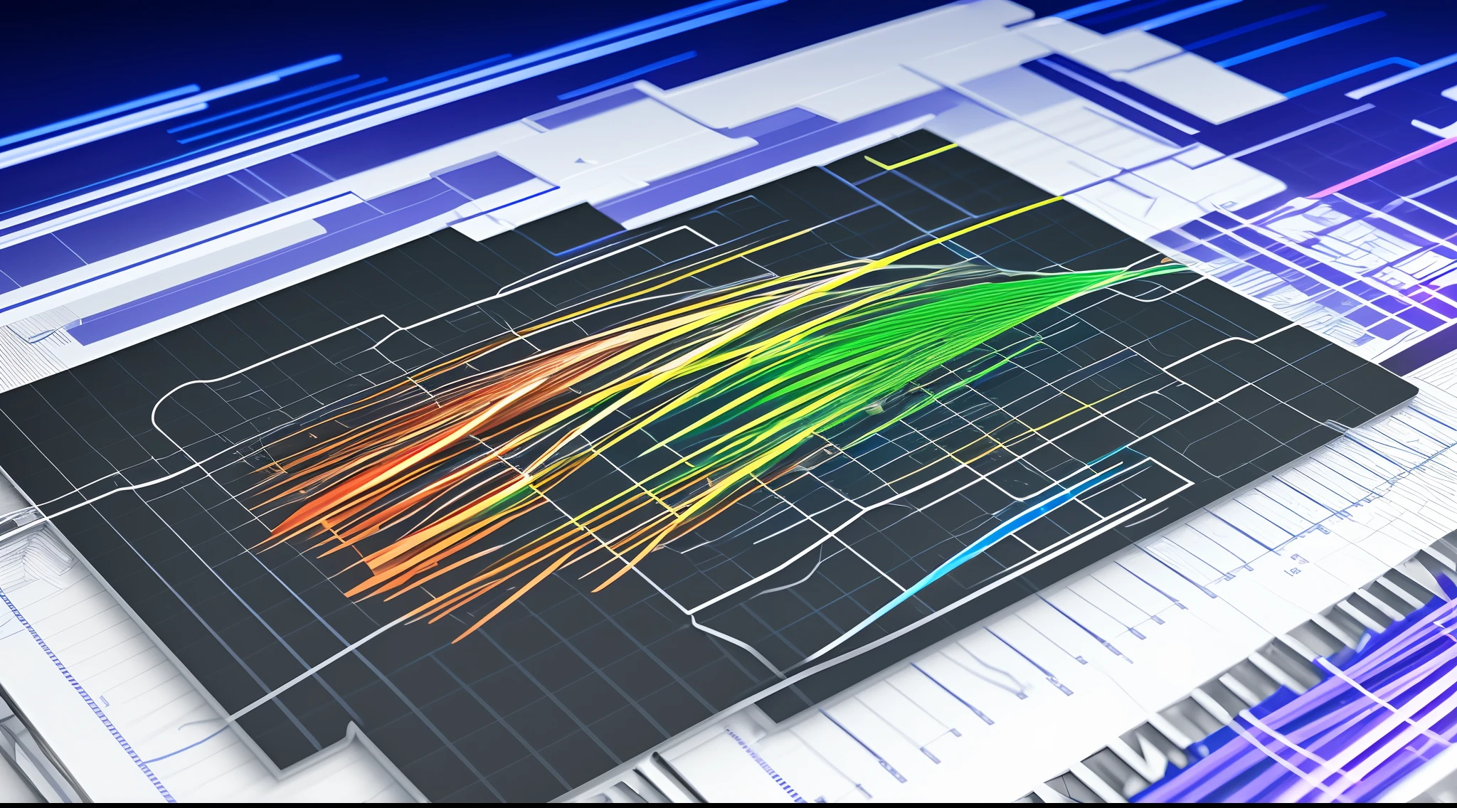 Engaging 3D visualization featuring stunning graphs、glinting