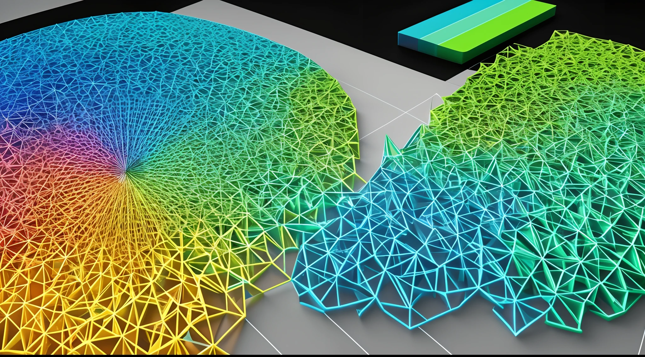 Engaging 3D visualization featuring stunning graphs、glinting