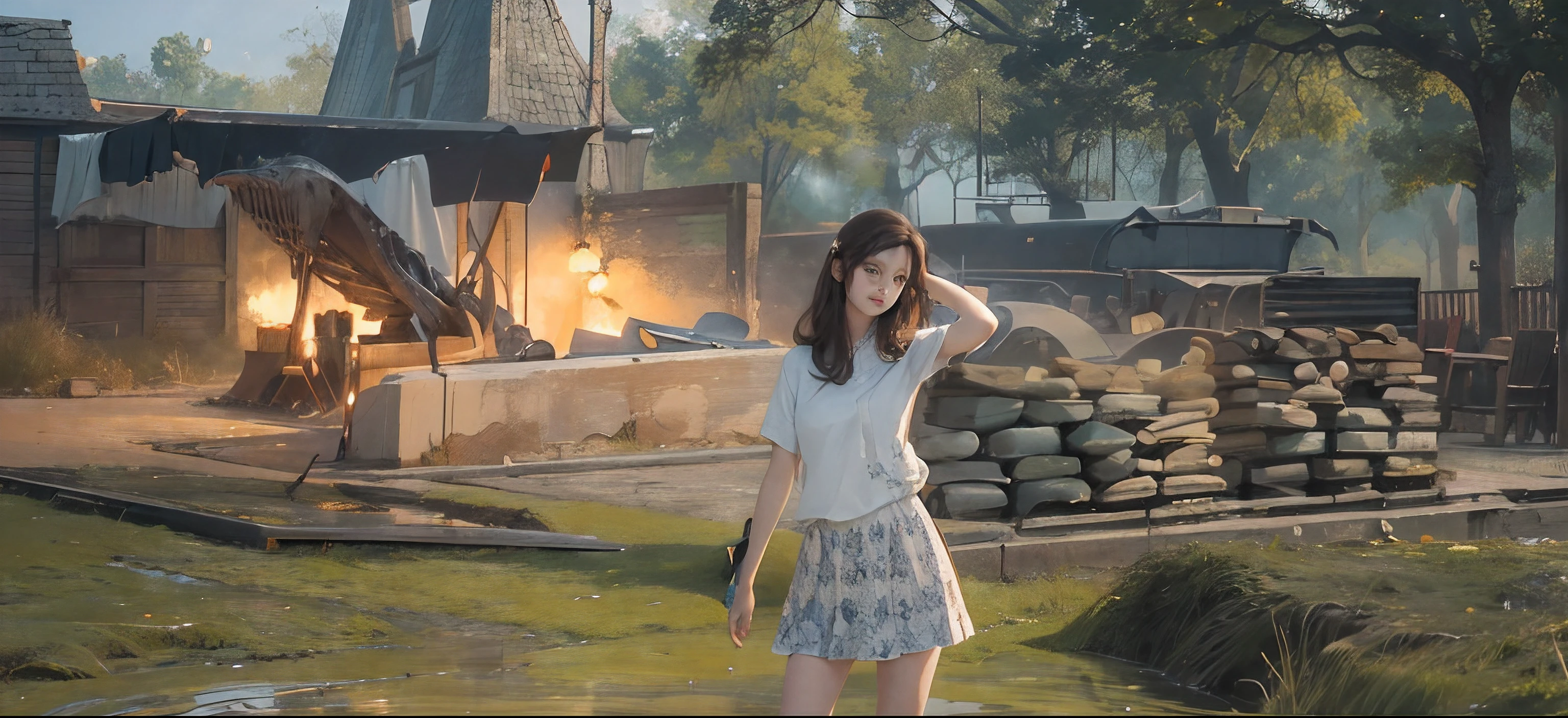 (Ultra Realistic), (Illustration), (Increased Resolution), (8K), (Extremely Detailed), (Best Illustration), (Beautiful and Detailed Eyes), (Best Quality), (Ultra Detailed), (Masterpiece ), ( wallpaper), (detailed face), solo, 1 girl, looking at viewer, detailed face, deep shadows,