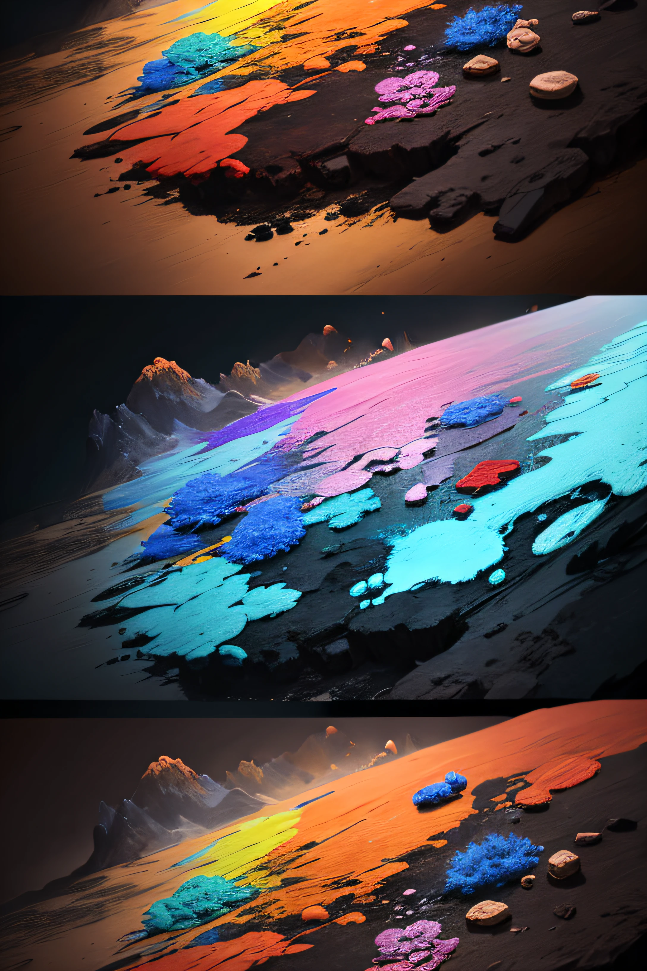 Color collision,minerals,particulate,Splash,mountain water,chinese paintings,Brush strokes,Expand the variety