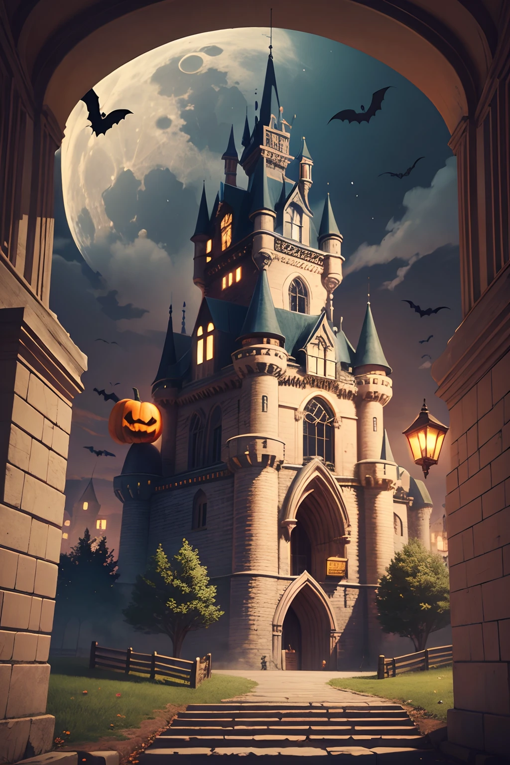 Game Locations: Castle, Moon, Prison, Halloween atmosphere