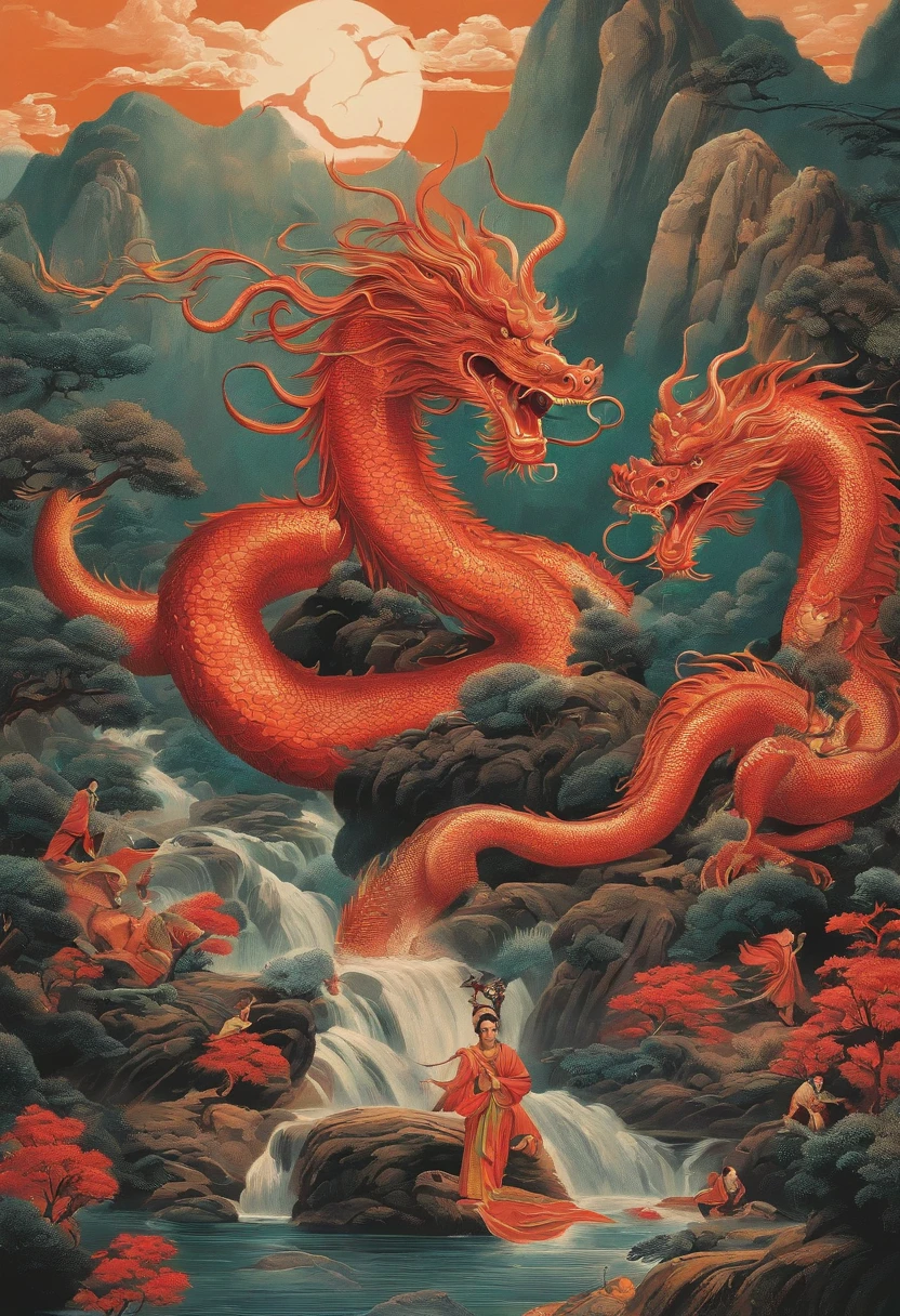 Noisy record covers,Chinese mythical creatures,drak