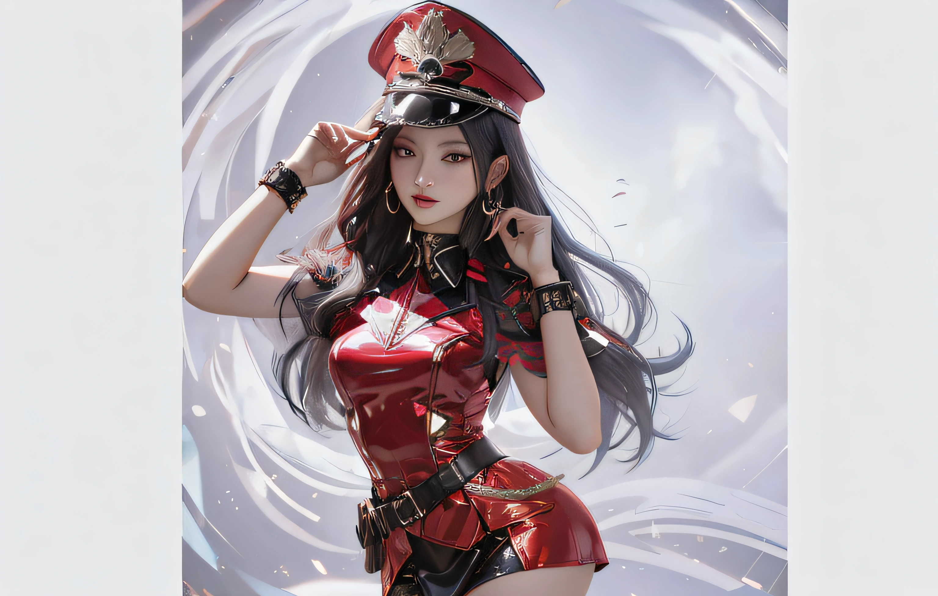 Uniform temptation,Red military uniform