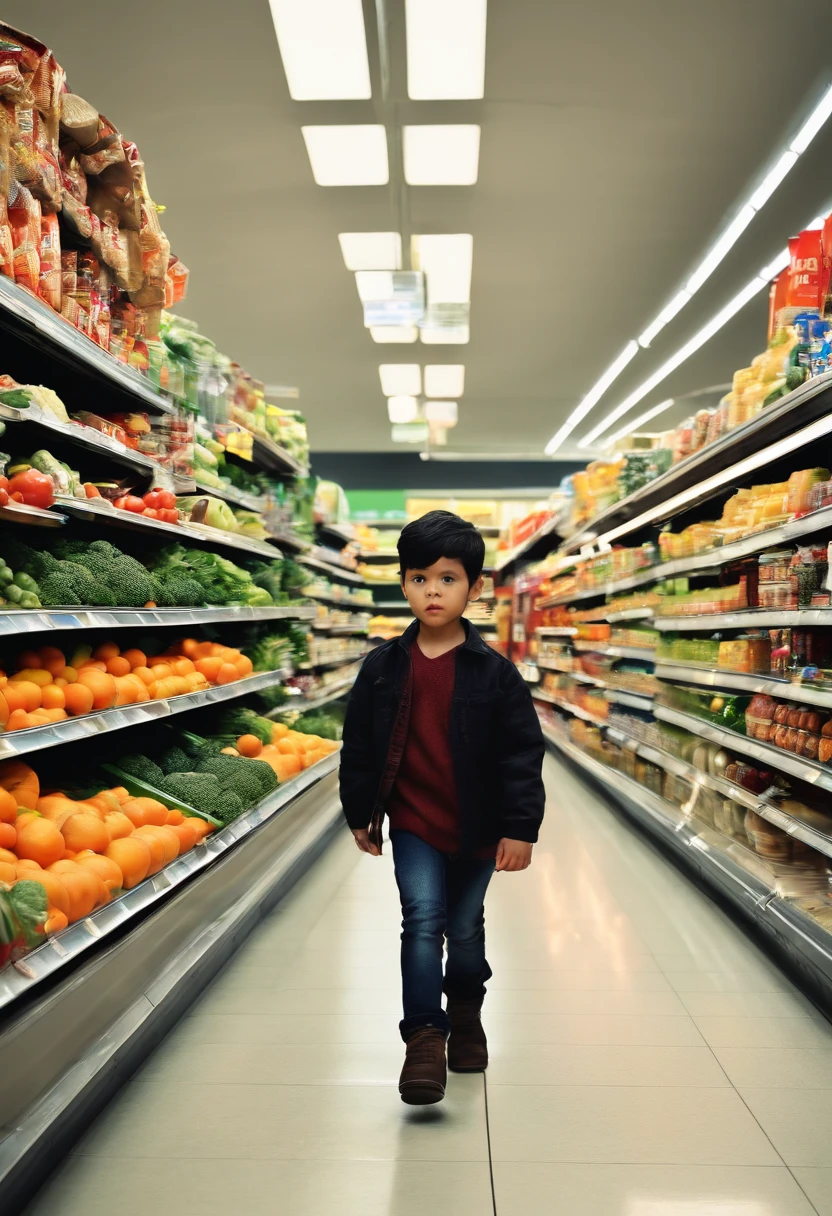 Black-haired boy，supermarket，Snapped，Armageddon