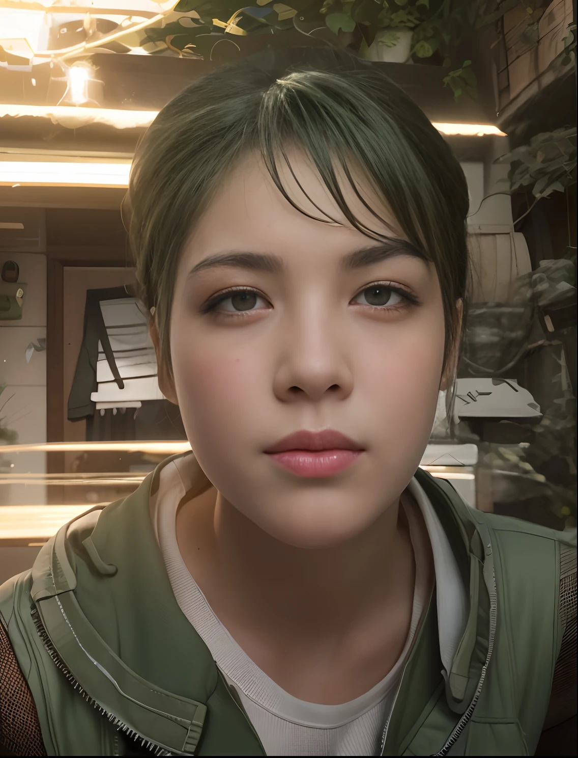 Highest image quality, outstanding details, ultra-high resolution, (realism: 1.4), the best illustration, favor details, highly condensed 1girl, with a delicate and beautiful face, dressed in a black and green mecha, wearing a mecha helmet, holding a directional controller, riding on a motorcycle, the background is a high-tech lighting scene of the future city.