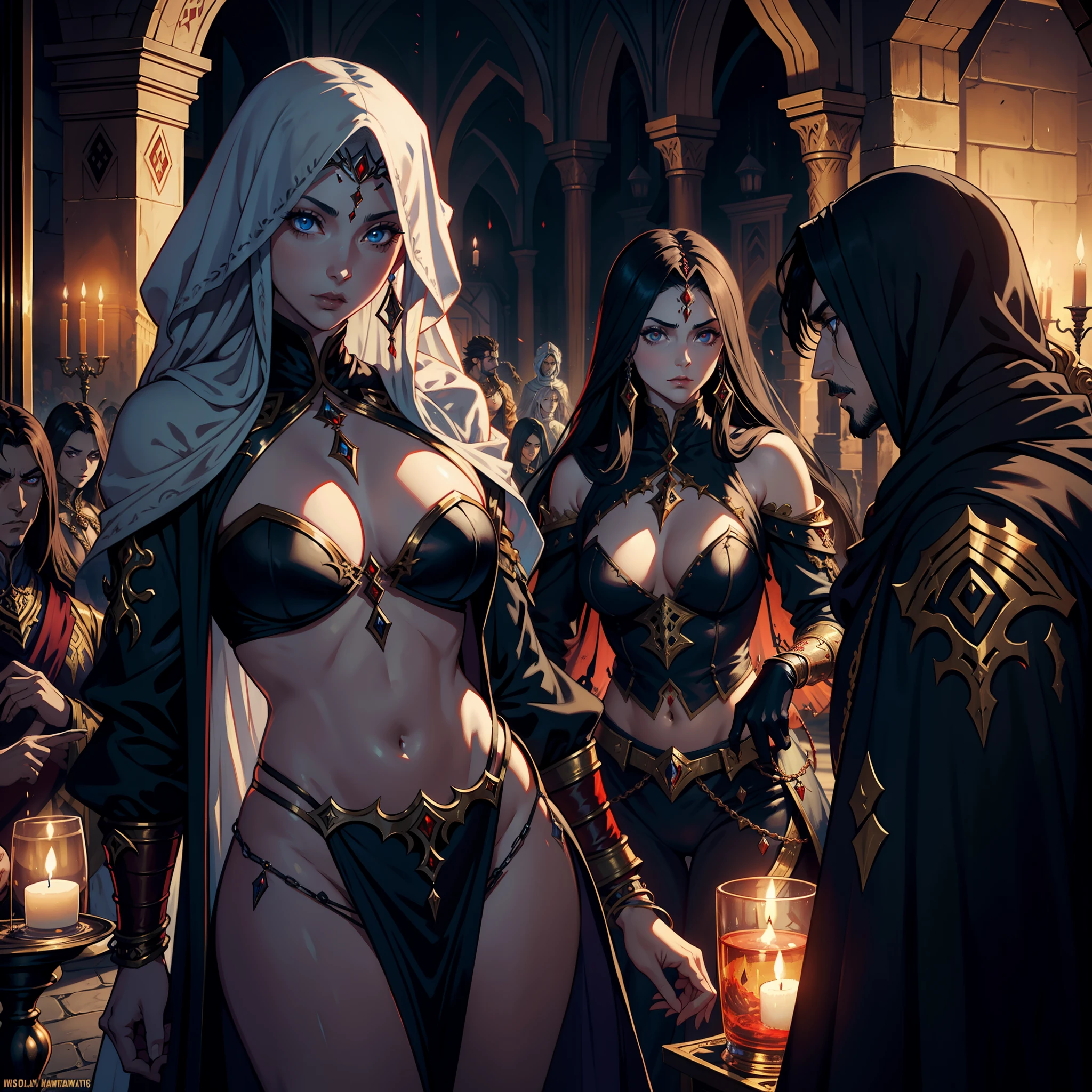 Castlevania Hyper Realistic Arabian Djinns Demons Killing Arab Lord's Wife Dracula Very Beautiful Woman
