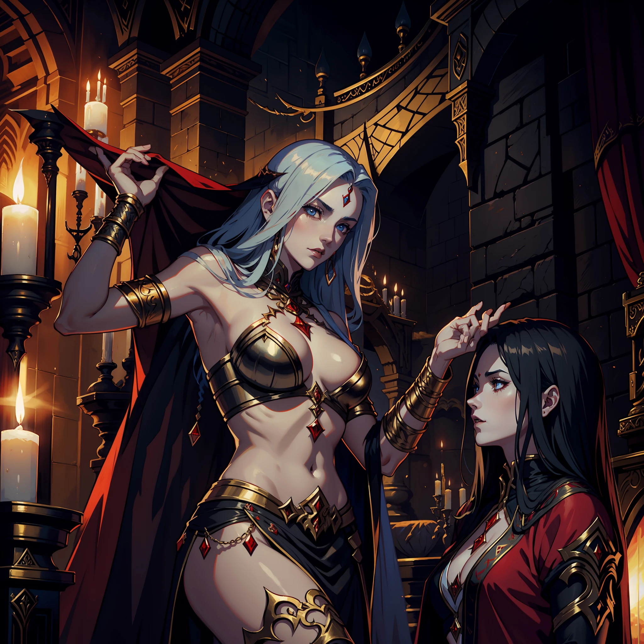 Castlevania Hyper Realistic Arabian Djinns Demons Killing Arab Lord's Wife Dracula Very Beautiful Woman