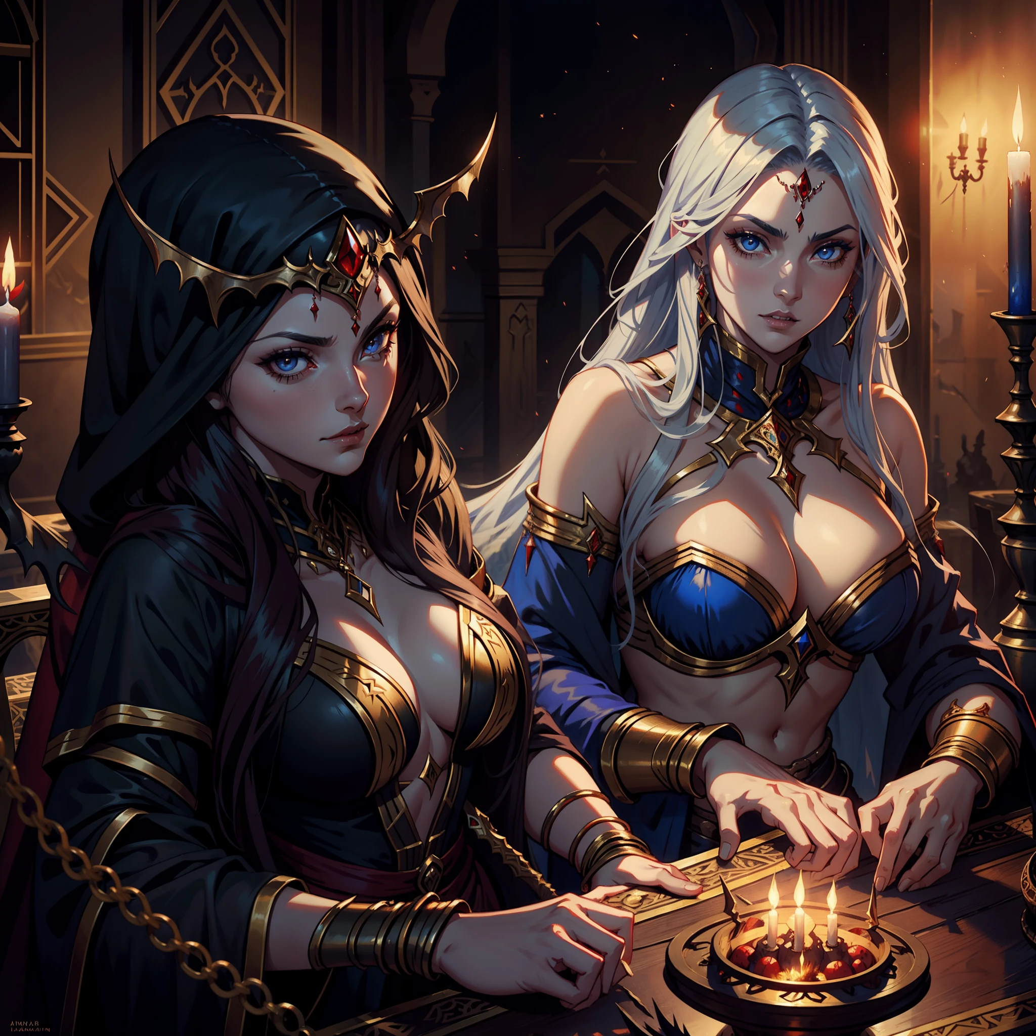 Castlevania Hyper Realistic Arabic Djinns Demons Killing Arab Lord Dracula's Wife Very Beautiful Woman Hyper Realistic Super Detailed