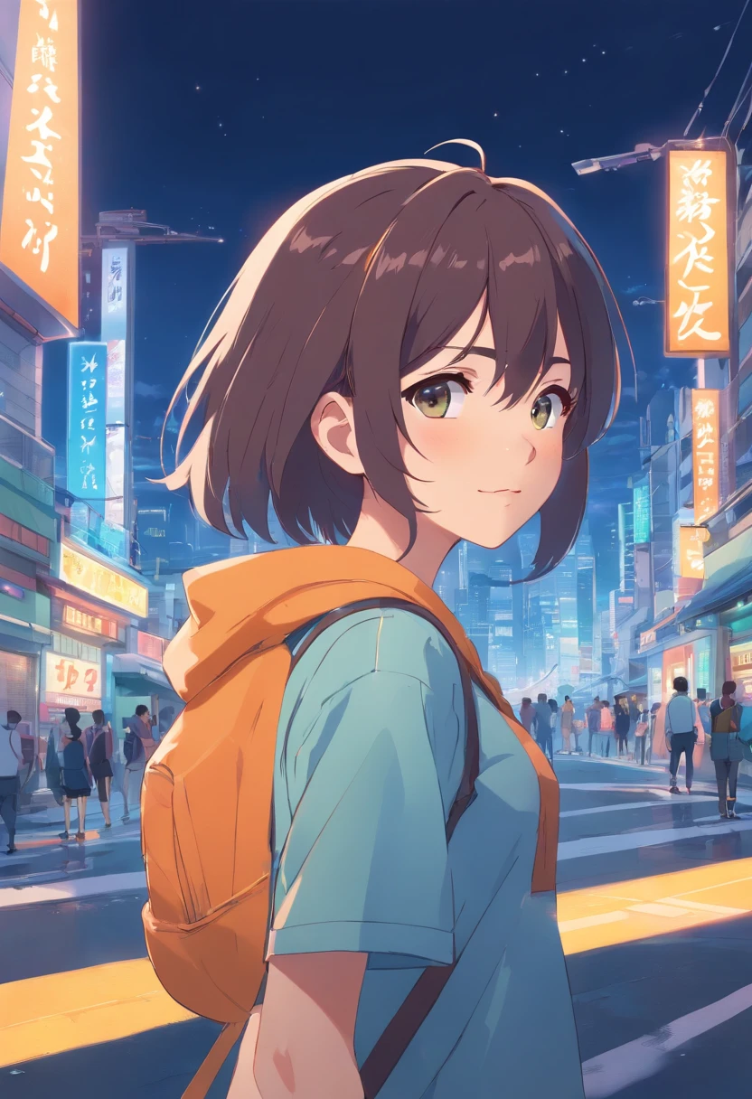 Two-dimensional day manga cute girl avatar