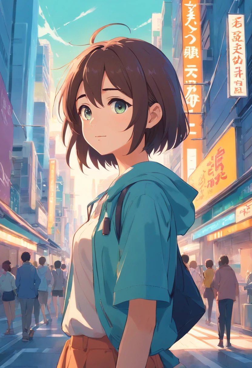 Two-dimensional day manga cute girl avatar