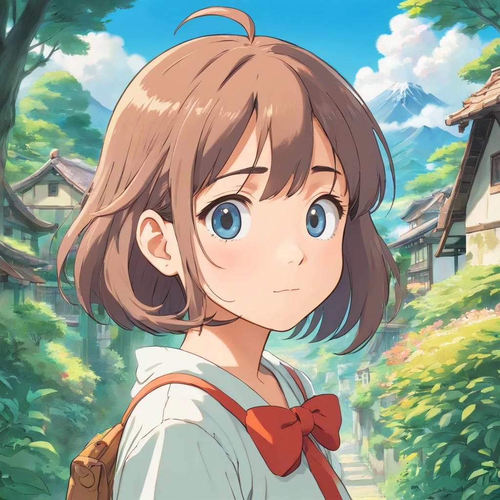 Two-dimensional day manga cute girl avatar