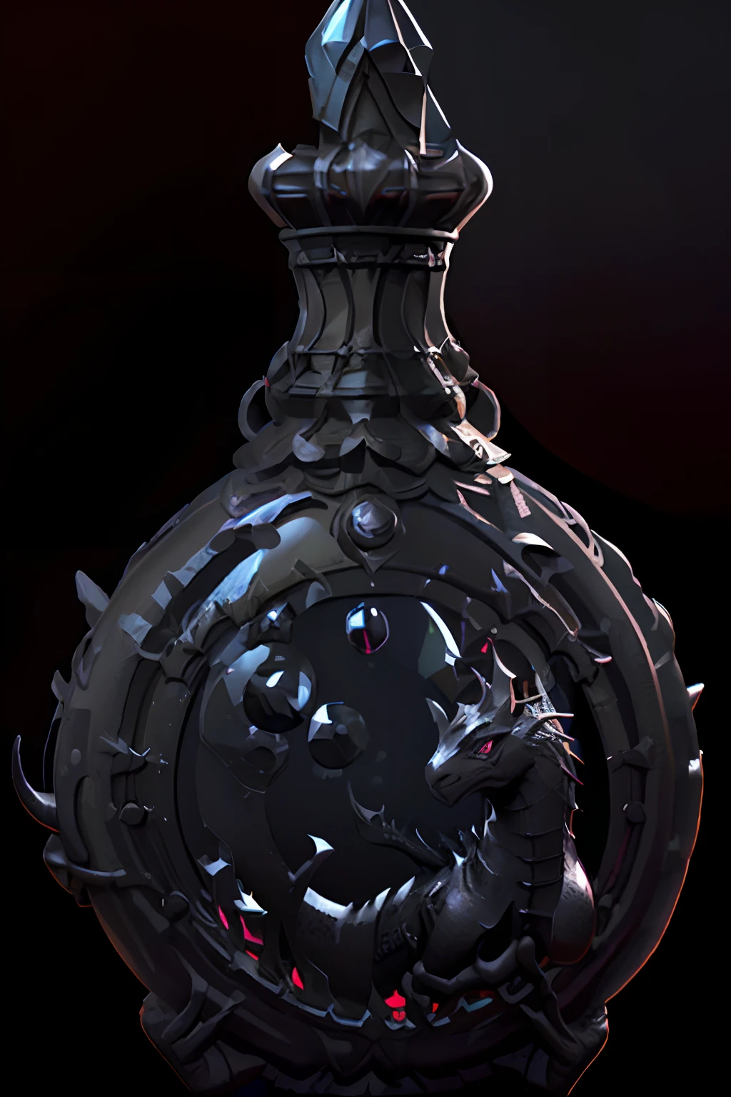 (black background:1.35),potion，Dragon