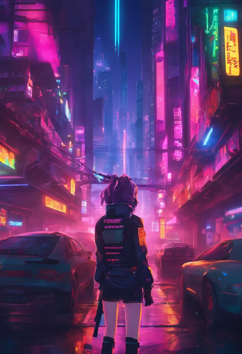 s girl、guns、a sailor suit、A ruined futuristic city