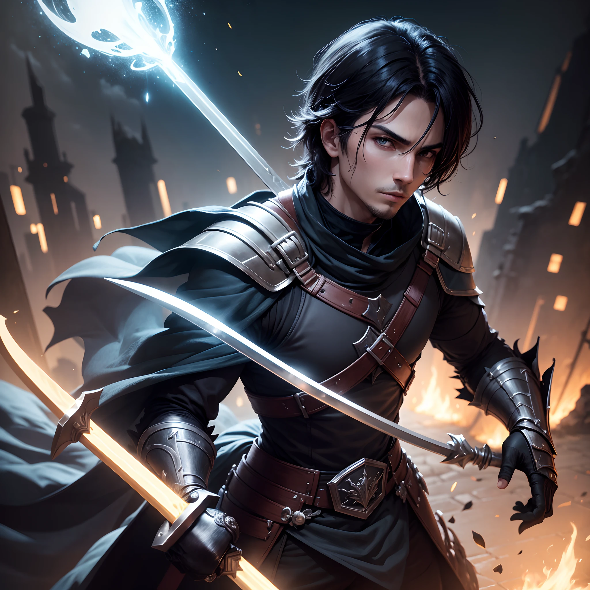 knight-errant,Swordsman,nigth,Cool,8K Ultra Clear,high qulity
