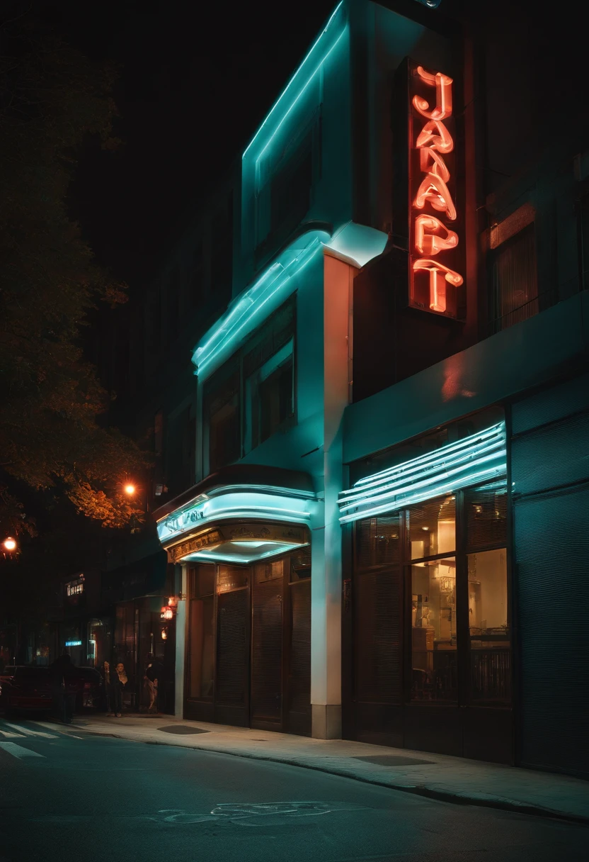 * **Scene:** A city street at night
* **Subject:** A building with a neon sign that says "japin.net"
* **Details:**
* The building is tall and modern, with a sleek design.
* The neon sign is bright and colorful, with a flowing script.
* The sign is lit up, casting a warm glow on the street below.
**Additional instructions:**
* The image should be high-resolution and well-lit.
* The building should be the main focus of the image, with the neon sign prominently displayed.
* The image should create a sense of excitement and intrigue.