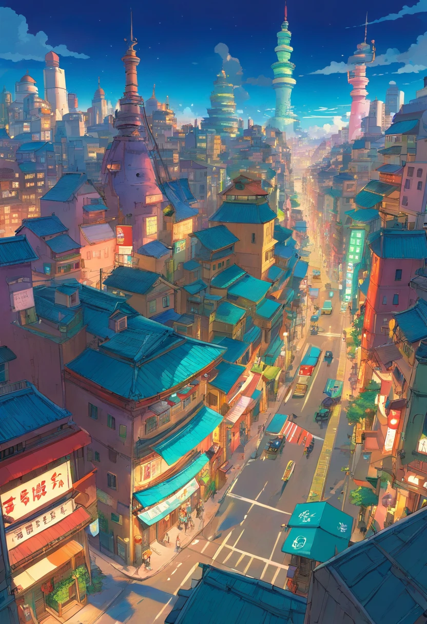 futuristic cities、s girl、a cool