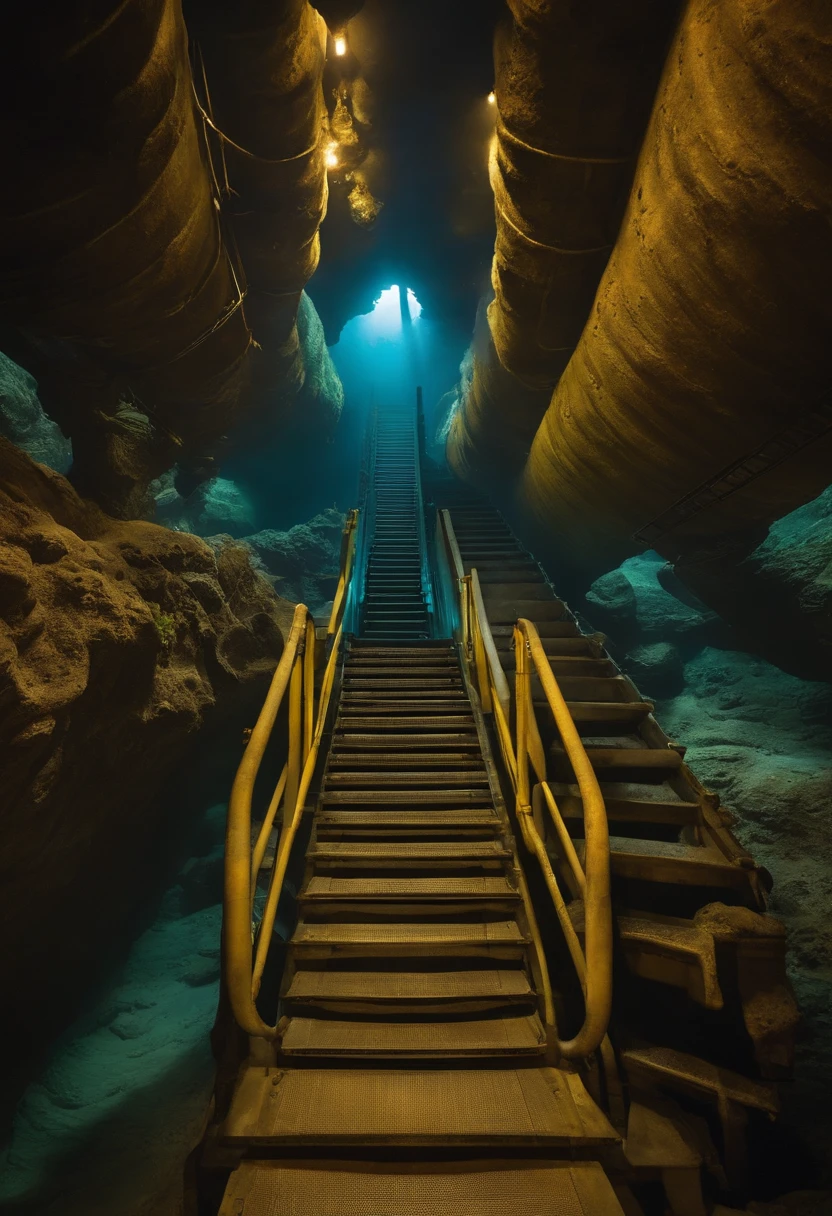 Europa's deep-sea outpost,There are nuclear reactors。Insiders come and go,There are several stairs that go vertically upwards,Submarine junction hall