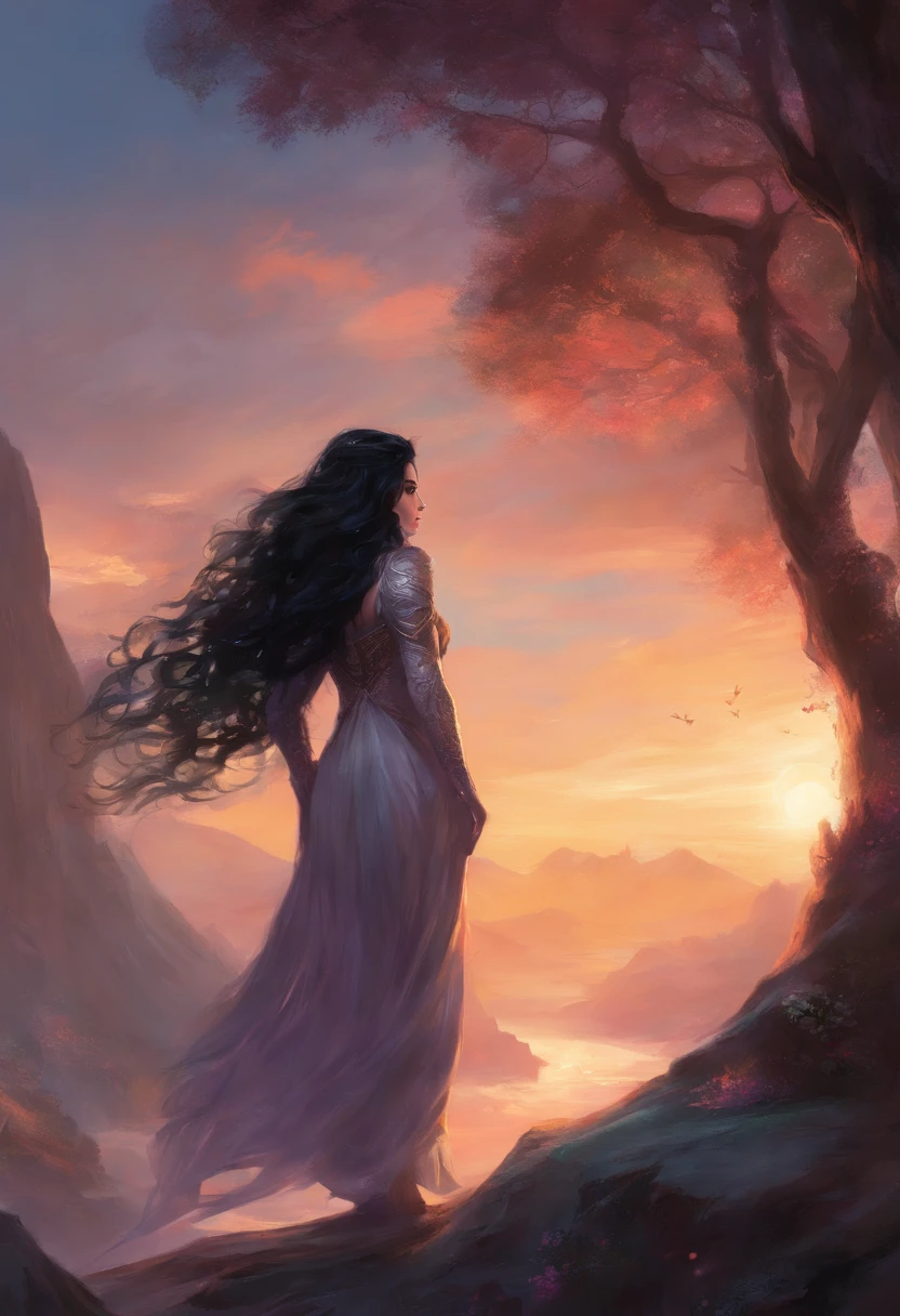 fantasy art, Mysterious Fog, a mysterious land with colorful mountains, Mysterious Fog in valleys, beautiful and mysterious panoramic view, fantasy landscape, 1girl, barbarian warrior, detailed face, long hair, beautiful detailed eyes, beautiful detailed lips, extremely detailed eyes and face, longeyelashes, delicate features, striking pose, cinematic lighting, dramatic colors, vibrant palette, dramatic lighting, ethereal atmosphere, dreamlike, surreal, mystical, atmospheric, (best quality,4k,8k,highres,masterpiece:1.2),ultra-detailed,(realistic,photorealistic,photo-realistic:1.37),HDR,UHD,studio lighting,ultra-fine painting,sharp focus,physically-based rendering,extreme detail description,professional,vivid colors,bokeh