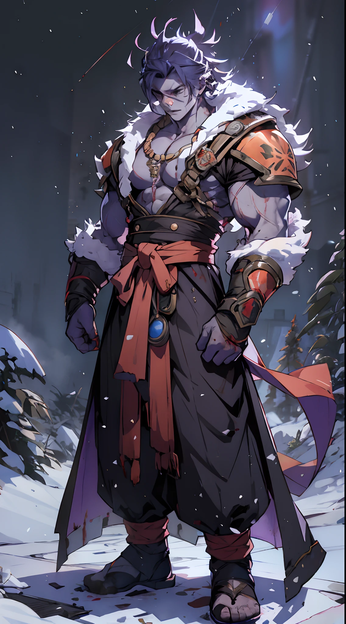 add blood stains, wound and cuts on the characters's body
