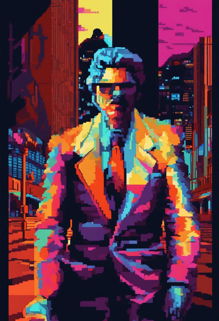 ???? Neon Tones of Photography, a photo of a Russian mafia boss in the 1990s in Moscow in the style of Moscow in the 90s