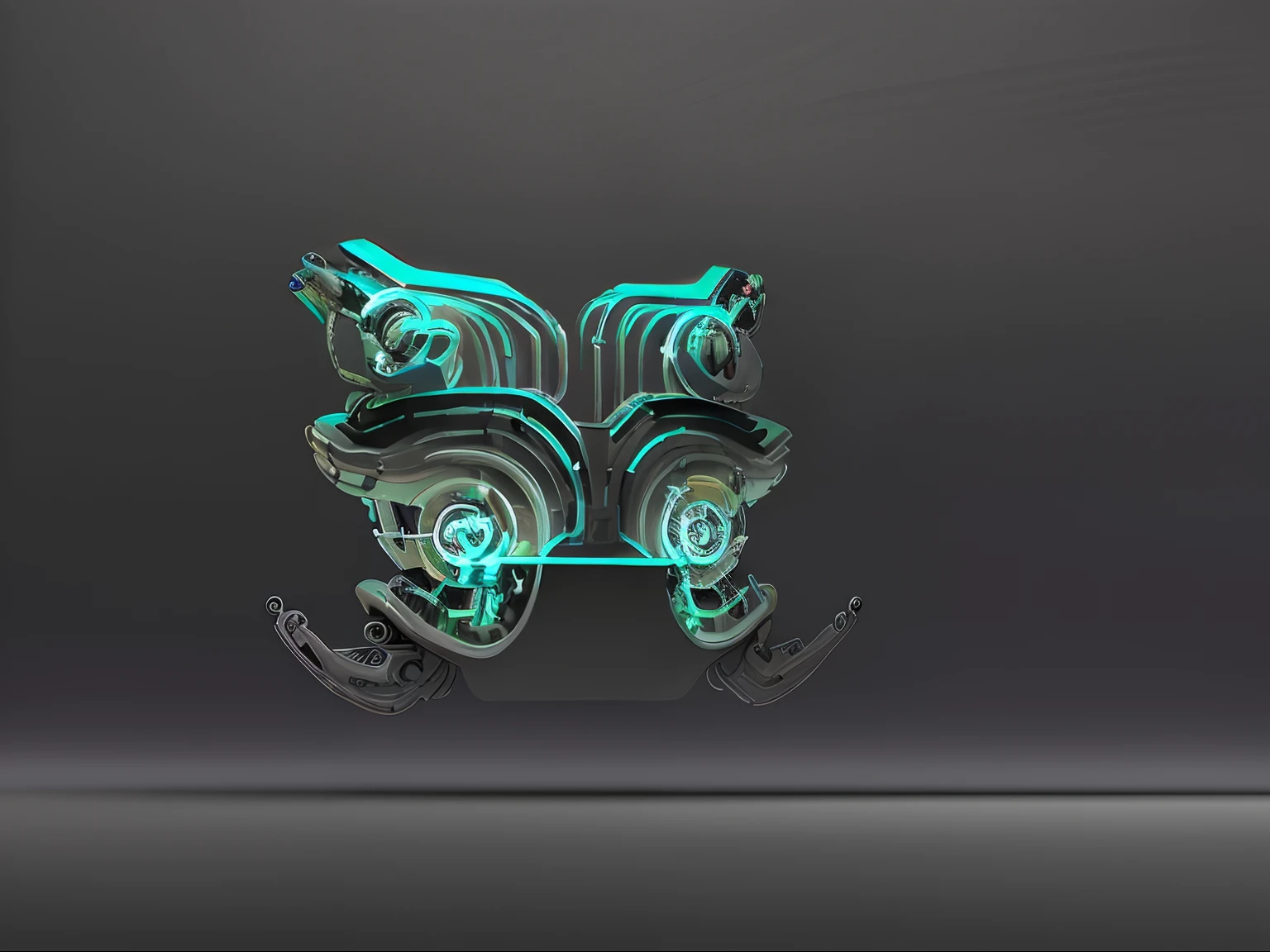 Mechanical, sci-fi, futuristic, transparent, metal, electronic tube