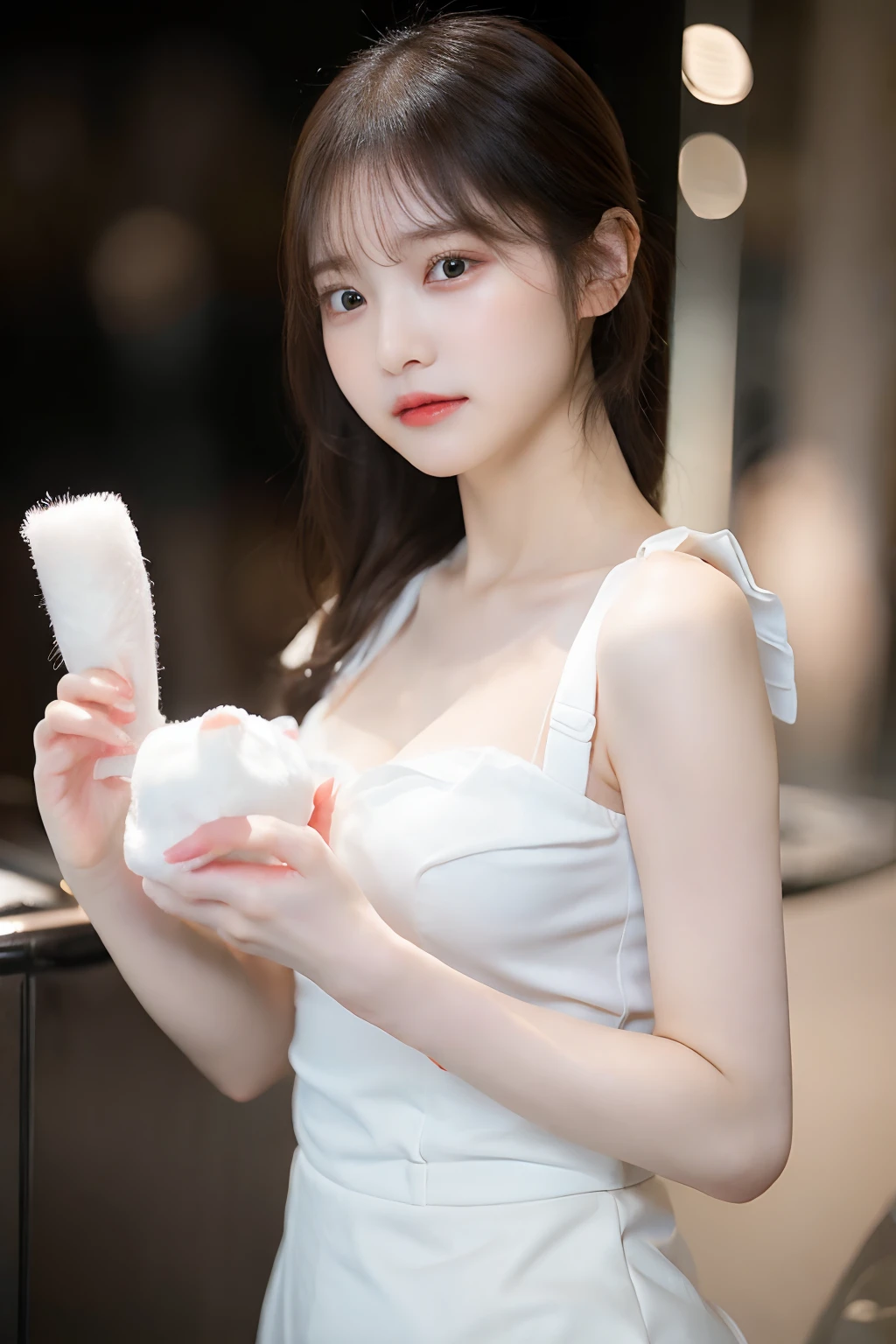 a beauty girl a baby face Soft unclear