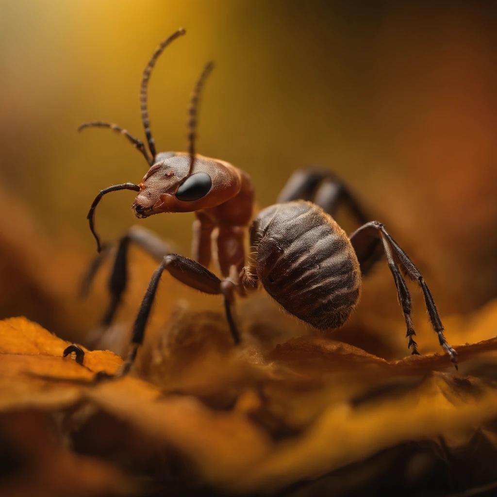 a golden transparent ant on a pile of gems, (masterpiece,best quality:1.2),200 mm 1.4F macro shooting,very delicate beautiful,the best lights,The best shadow,Render the background, stylized 3d render,Beautiful scenery, Autumn, Long lens tracking photography