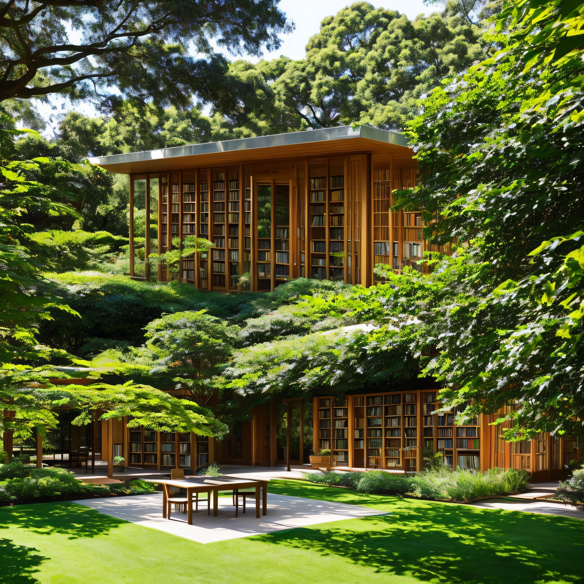 Botanical Library Gardens: Libraries with adjacent gardens featuring diverse plant life and quiet reading spots.