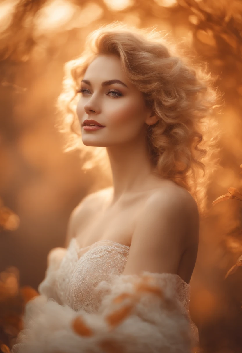 "best quality,4k,8k,highres,masterpiece:1.2, ultra-detailed, realistic:1.37, HDR, UHD, studio lighting, extreme detail description, professional, vivid colors, bokeh, portraits, golden curly hair, blue eyes, white fox ears, black tight dress, elegant pose, enchanting smile, soft lighting, garden background, graceful movements, delicate makeup, surreal atmosphere, abstract color palette, dreamy ambiance, ethereal beauty, mysterious aura, intricate fabric texture, intricate lace details",in the style of interstellar nebulae, redscale film, animated gifs, soft pastels, pointillist dots and specks, aerial view, ethereal cloudscapes
