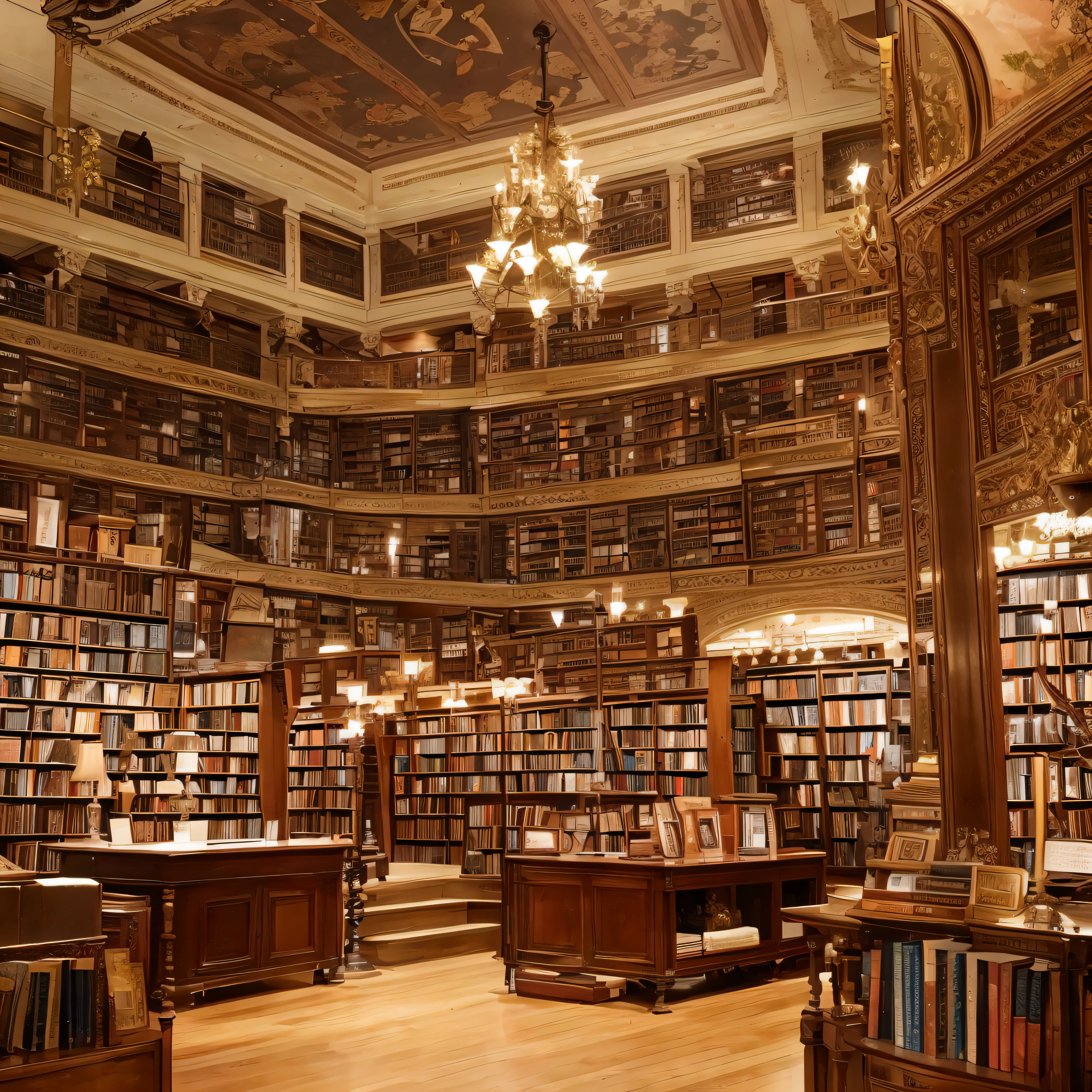 Antique Book Collections: Bookstores with sections showcasing antique or rare books in elegant displays.