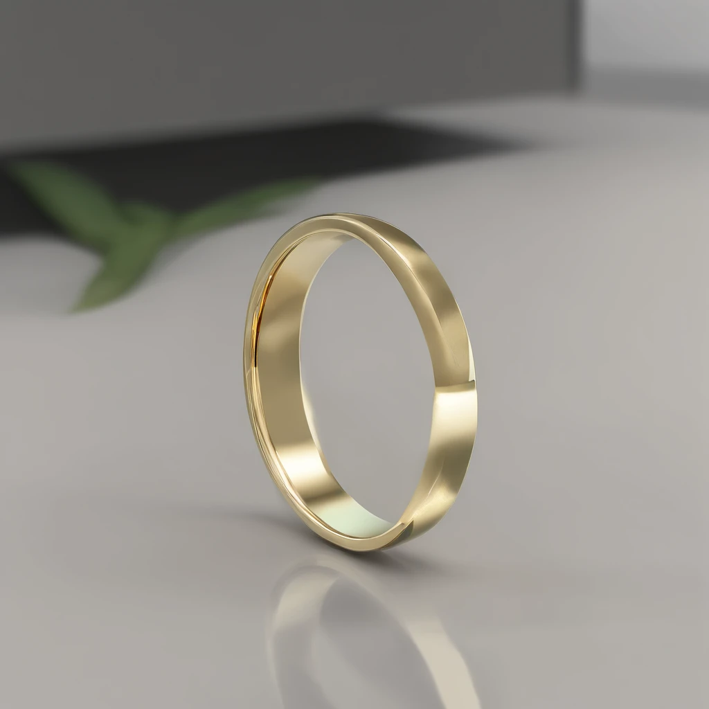 tmasterpiece,best qualtiy,rendering by octane,HDR, No Man, simple backgound, with black background, greybackground, depth of fields, gradient backgrounds, (gyuru),Silvertone,Simple details,(Small gold leaf)In the ring,