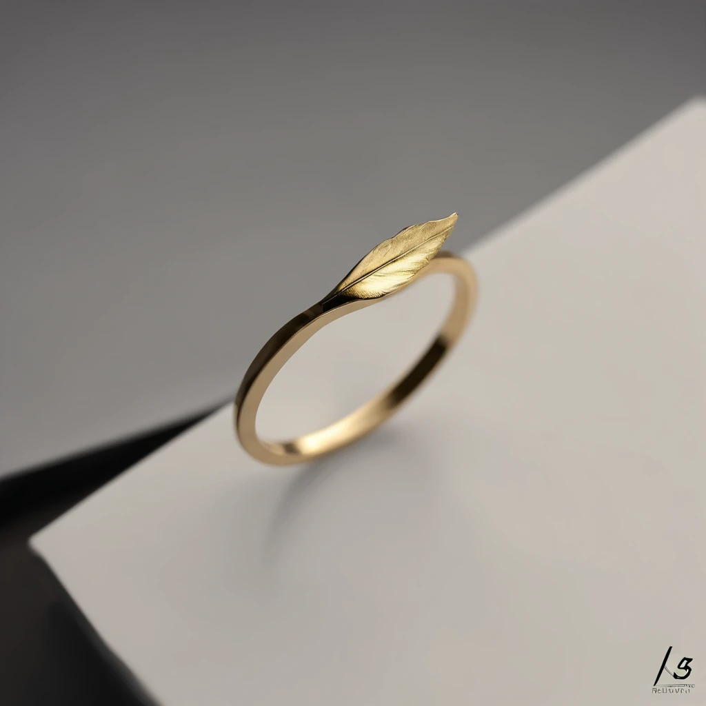 tmasterpiece,best qualtiy,rendering by octane,HDR, No Man, simple backgound, with black background, greybackground, depth of fields, gradient backgrounds, (gyuru),Silvertone,Simple details,(Small gold leaf)In the ring,